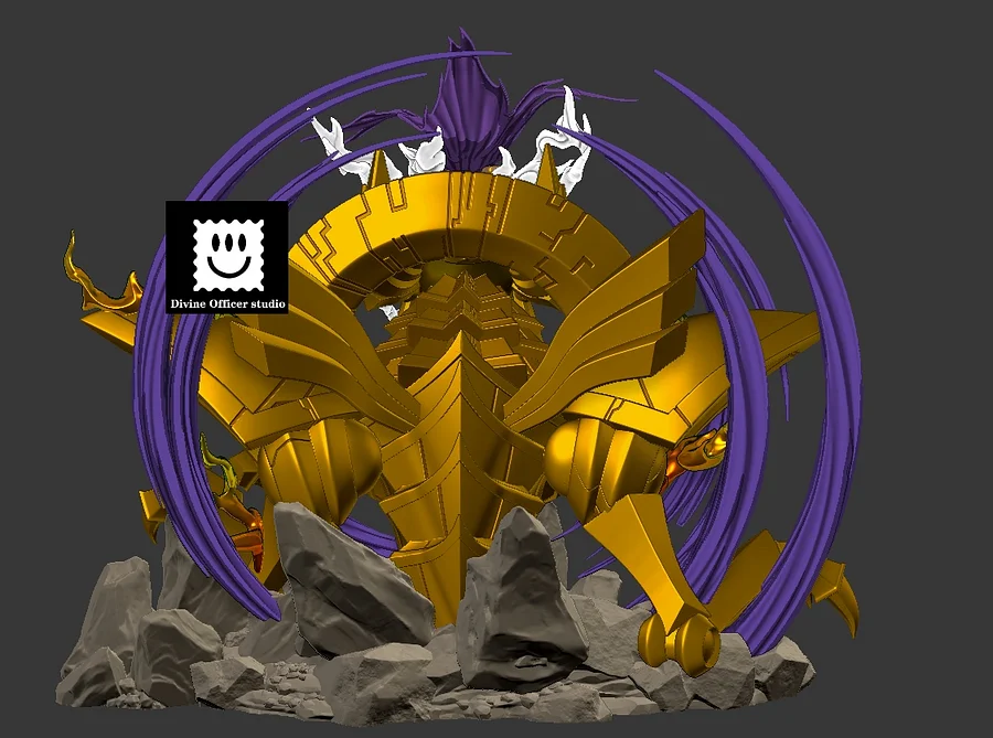 Yu-Gi-Oh The Three Phantom Gods Series #1 Fusion Marik Ishtar & The Winged -Dragon of Ra Statue(GK)-Divine Officer Studio -KWII-GK