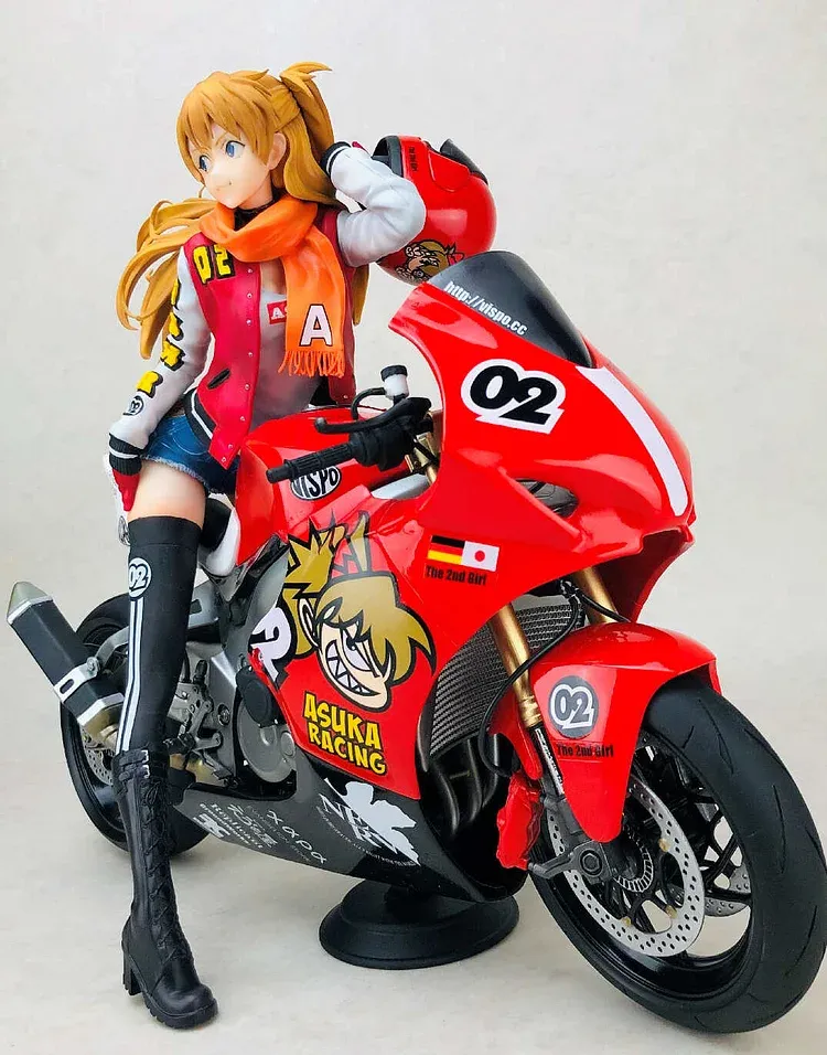 Neon Genesis Evangelion-Asuka Langley & Rei Ayanami 1/6 Motorcycle GK Statue (Licensed)-Dragon Stone Studio Pre-Order-KWII-GK