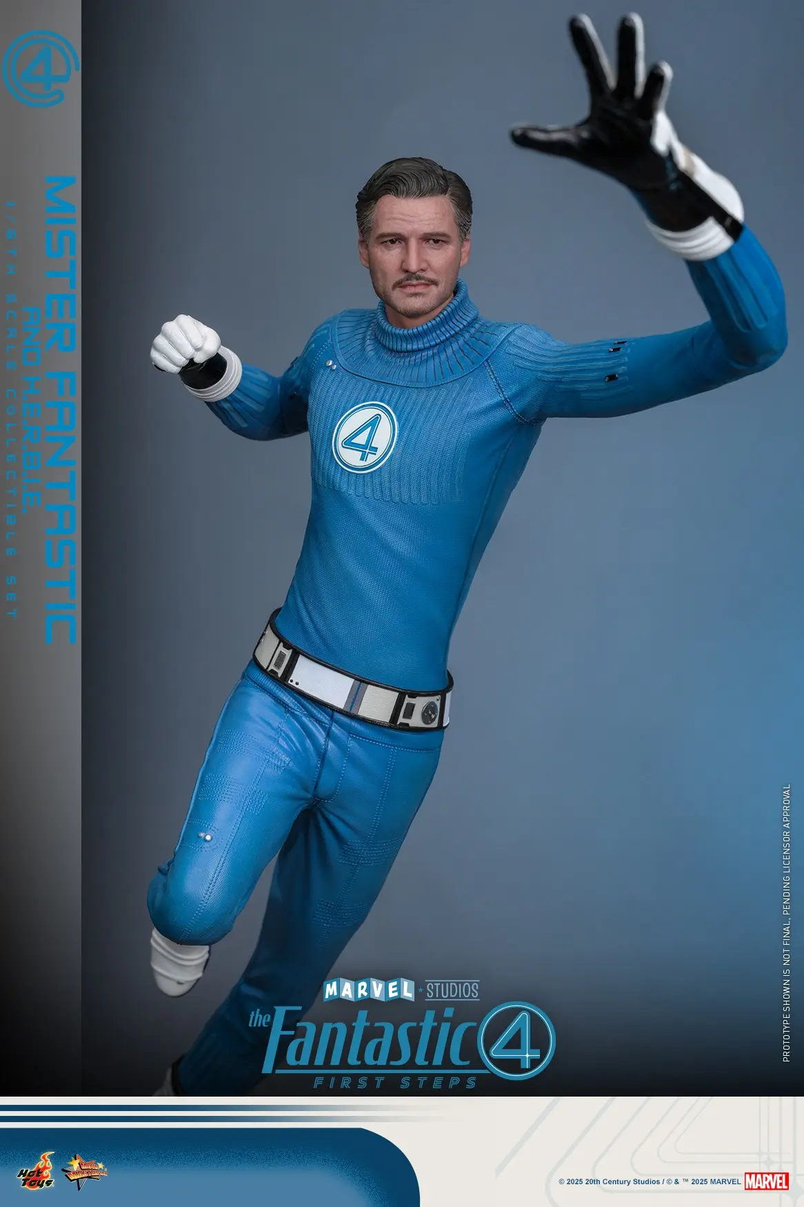 Hottoys - The Fantastic Four: First Steps Mister Fantastic and H.E.R.B.I.E. 1/6th scale Collectible Figure Set MMS821 MMS822 (Licensed) Statue(GK)