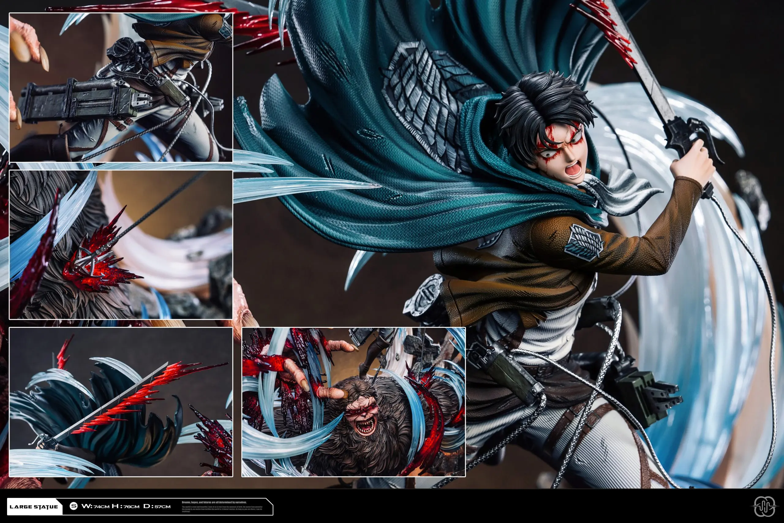 Hertz Studio - Attack on Titan 2.0 Ackerman Levi vs Zeke Statue(GK)