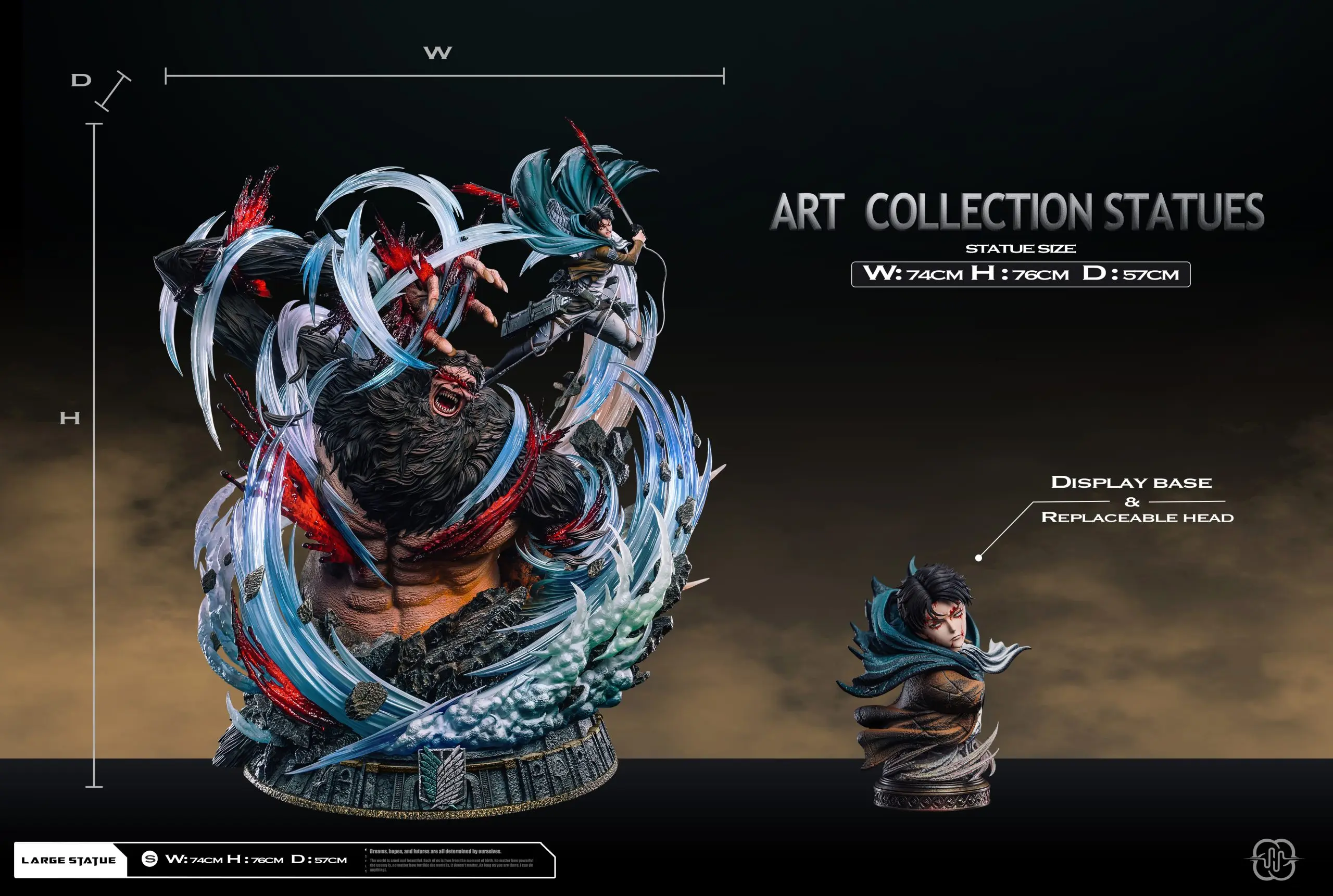 Hertz Studio - Attack on Titan 2.0 Ackerman Levi vs Zeke Statue(GK)