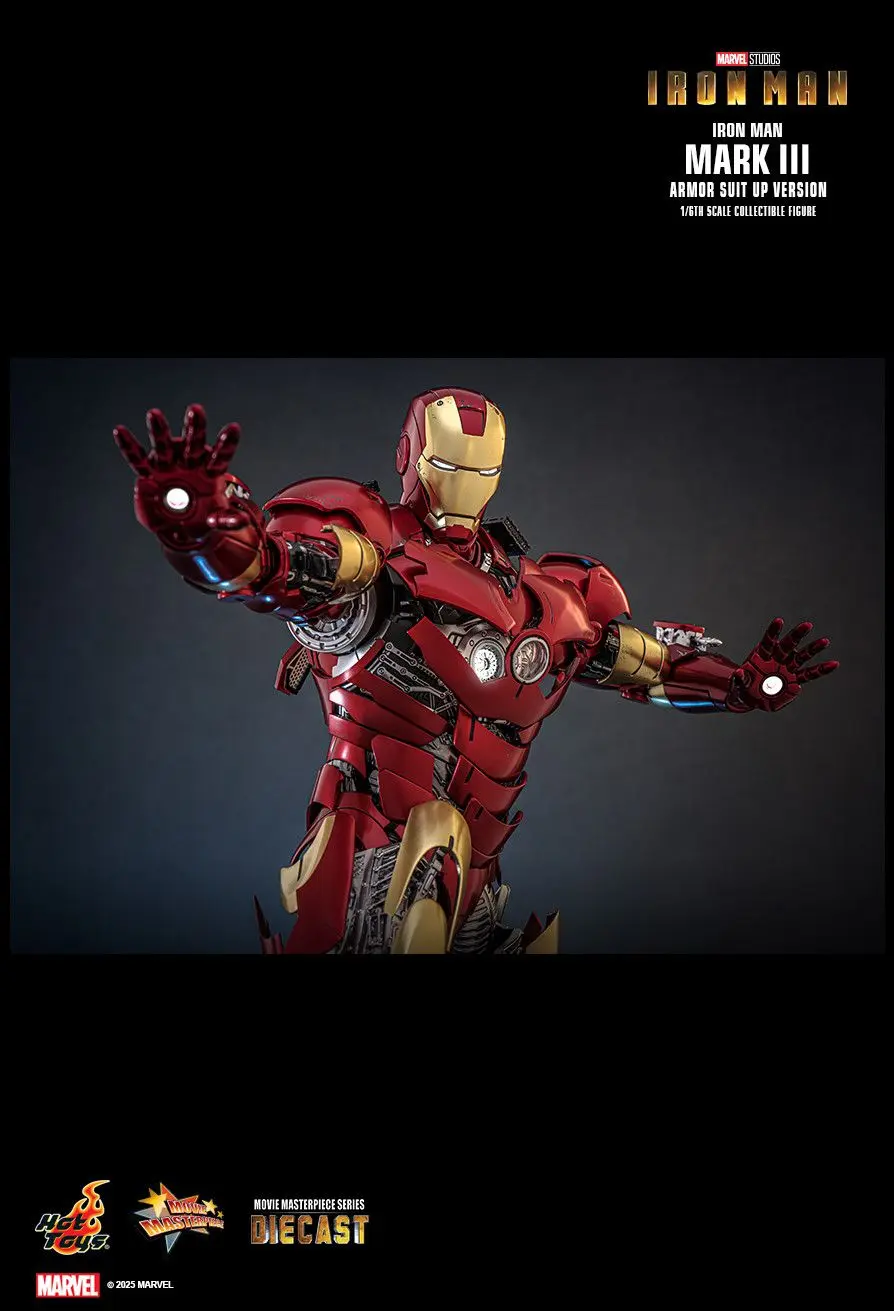 Hottoys - Iron Man Mark III (Armor Suit Up Version) 1/6th scale Collectible Figure MMS825D72 (Licensed)  Action Figure