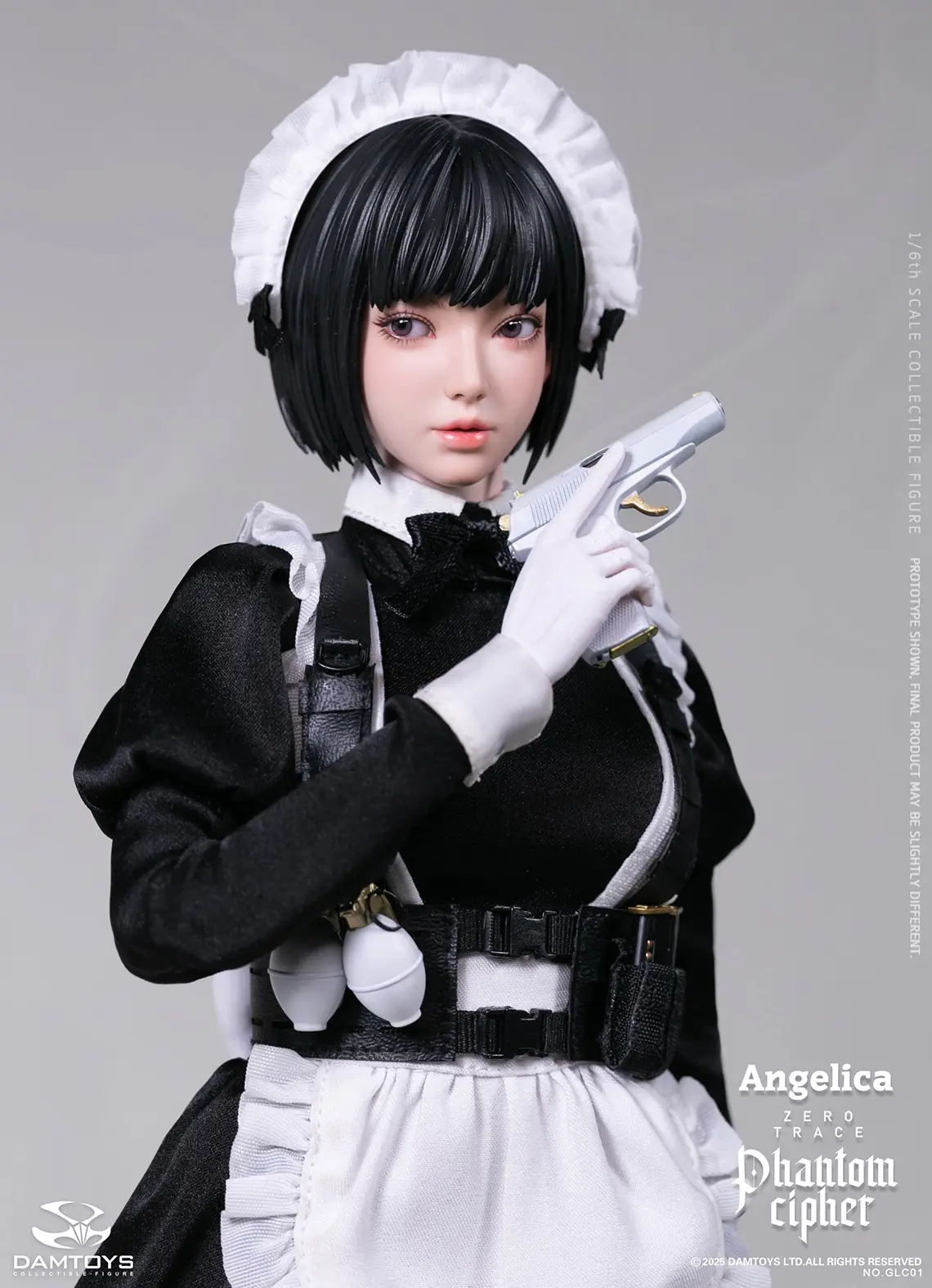DAMTOYS - 1/6th scale PHANTOM CIPHER: ZERO TRACE ANGELICA Original Story Collectible Action FigureGLC01 (Licensed)