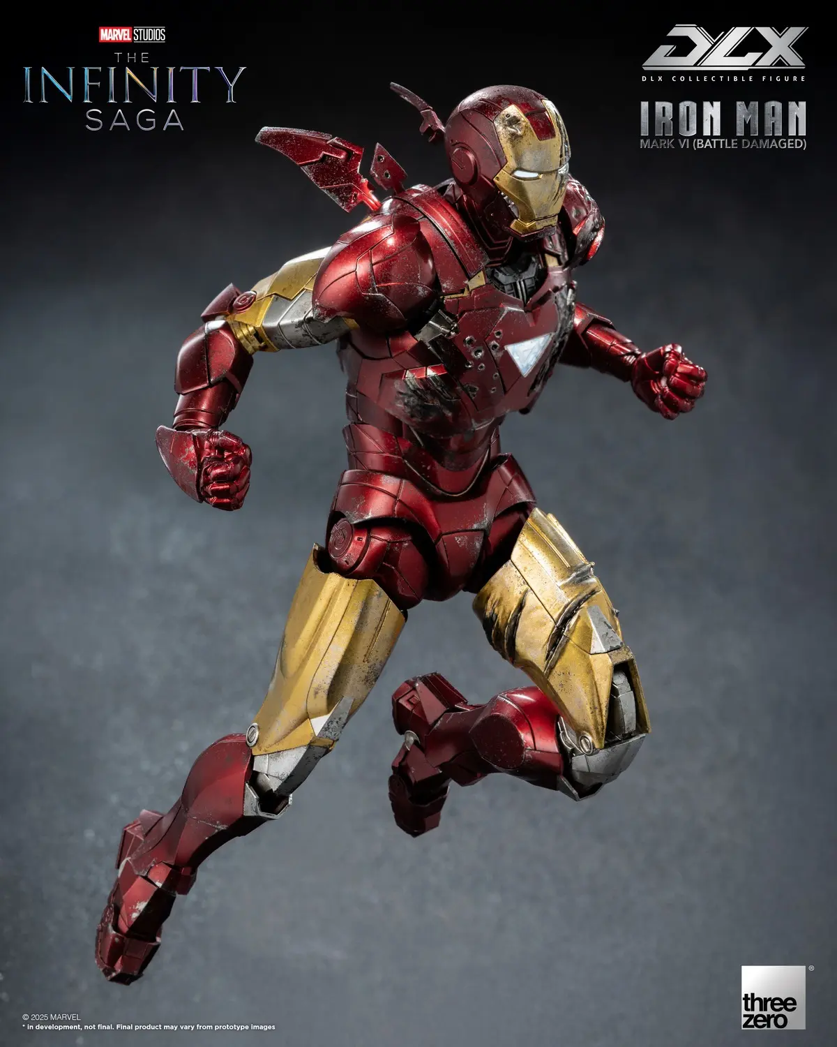Threezero - Marvel Studios: The Infinity Saga DLX Iron Man Mark 6 Battle Damaged Version 3Z09180C0 (Licensed) Statue(GK)
