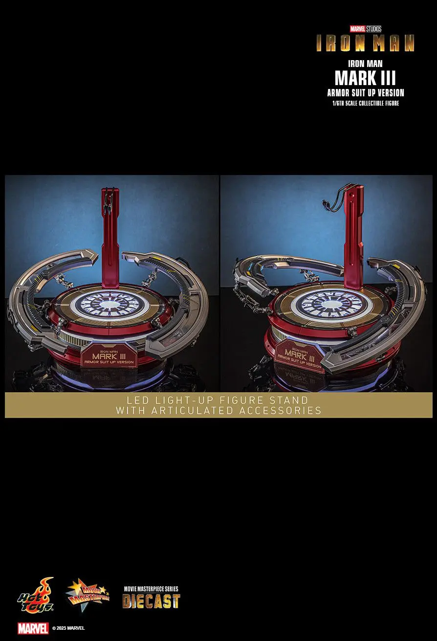 Hottoys - Iron Man Mark III (Armor Suit Up Version) 1/6th scale Collectible Figure MMS825D72 (Licensed)  Action Figure