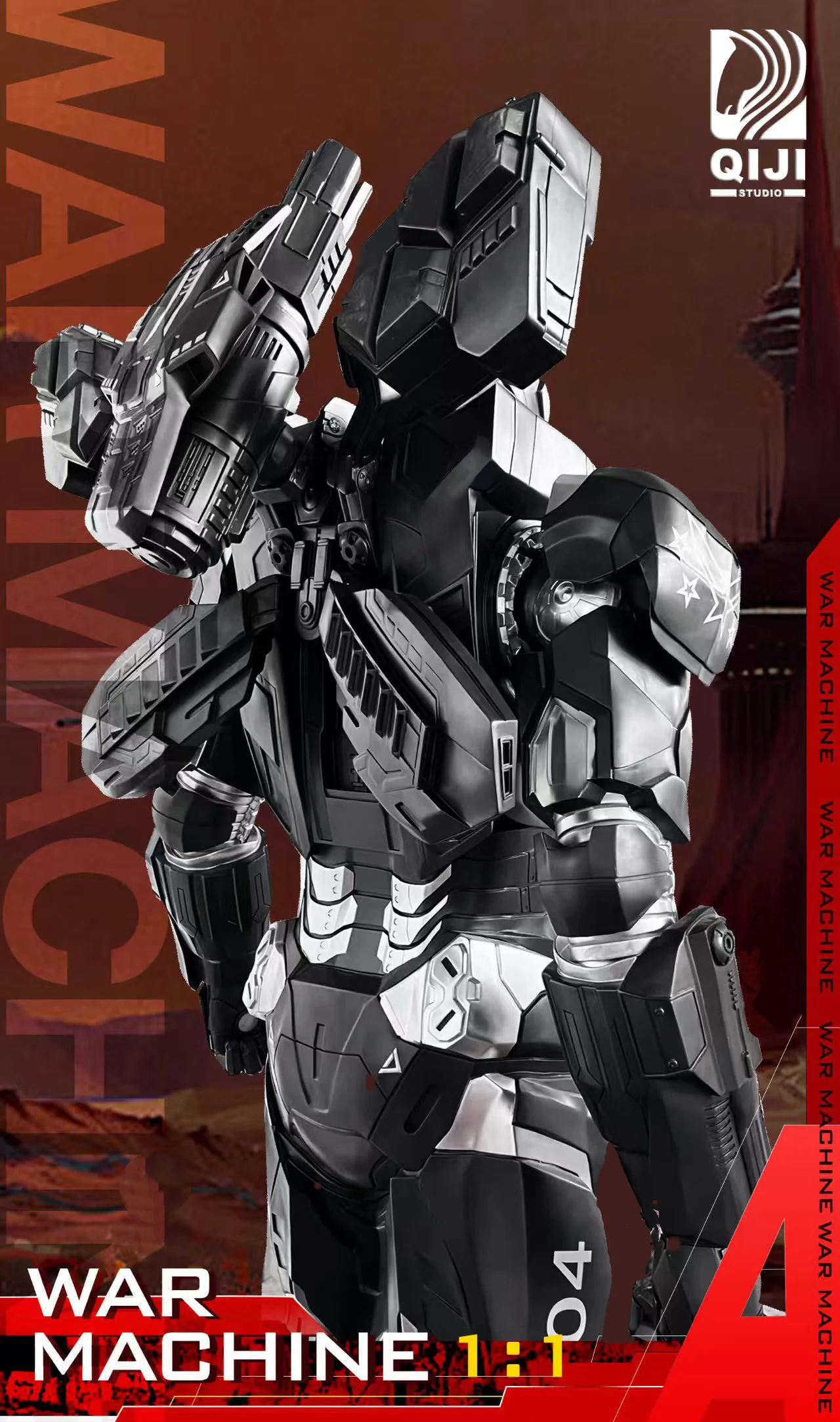 Marvel War Machine Armor: Mark IV 1/1 Action Figure - Qiji Studio