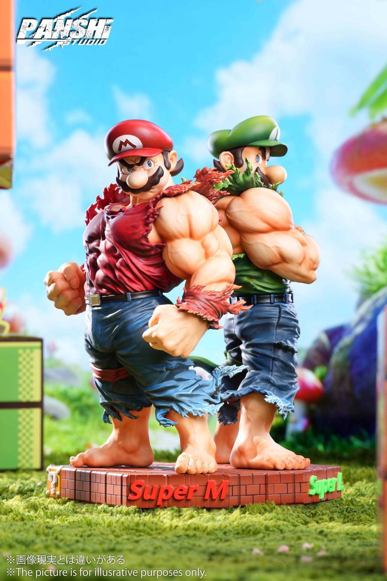 PANSHI Studio - Super Mario Bro. - Muscle Mario and Luigi Statue(GK)