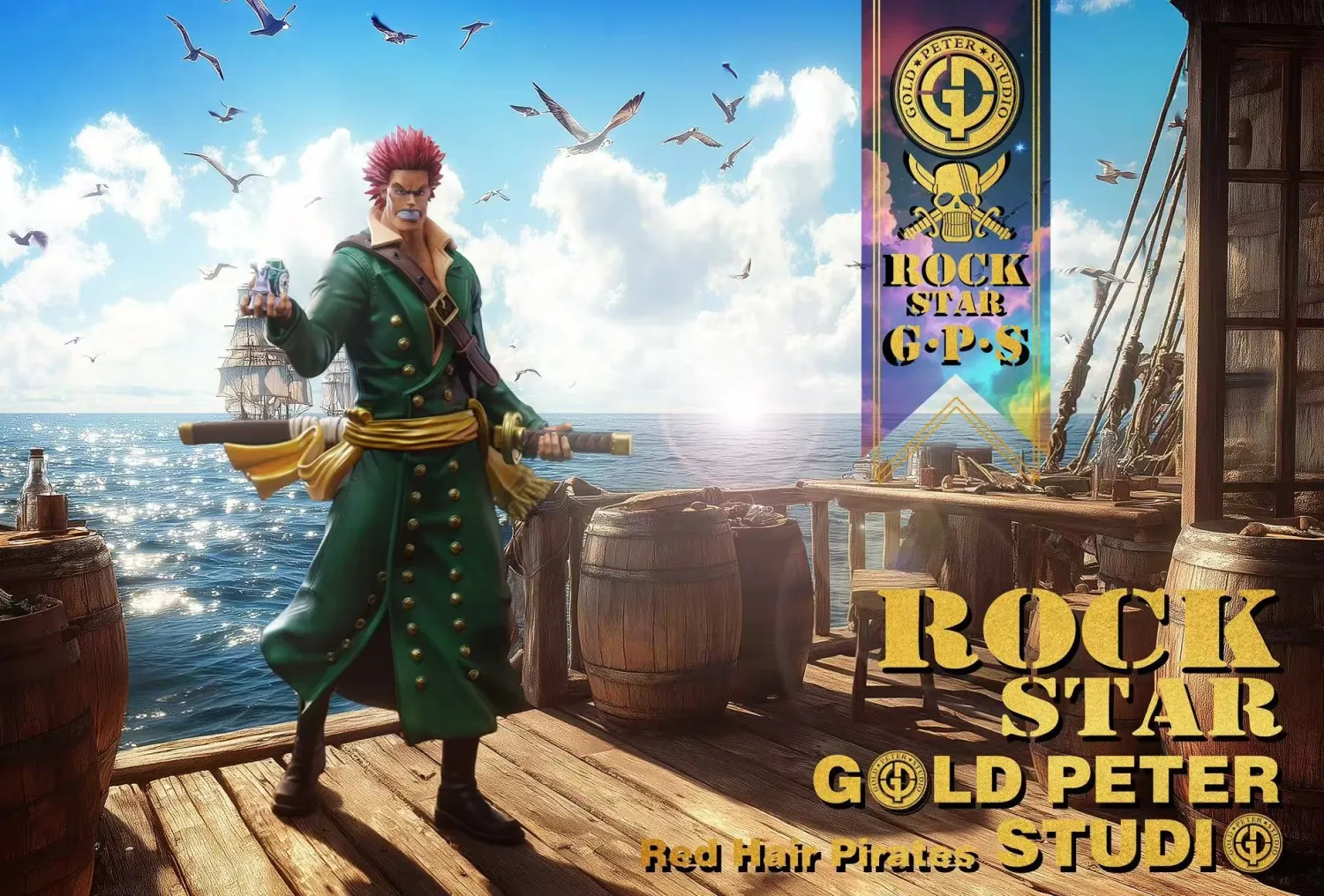 Gold Peter Studio - One Piece Rock Star 1/8 Statue