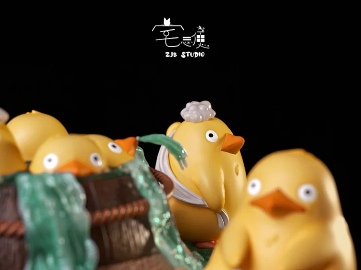 ZJB Studio - Spirited Away Hayao Miyazaki's Ecological Scene Little Rubber Duck Bath Statue 