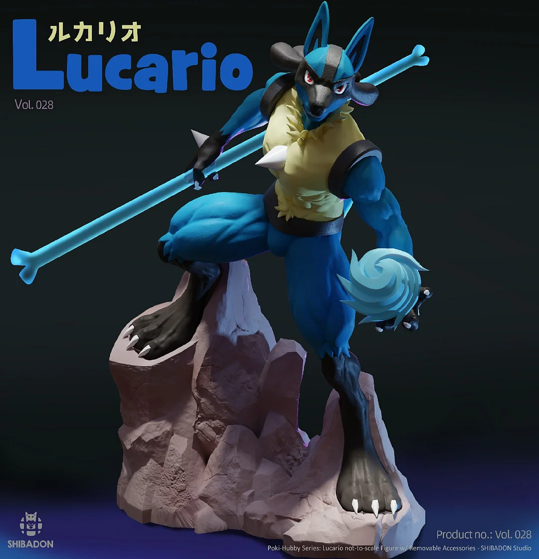 In-stock-Pokemon Lucario Statue(GK)-Shibadon Studio