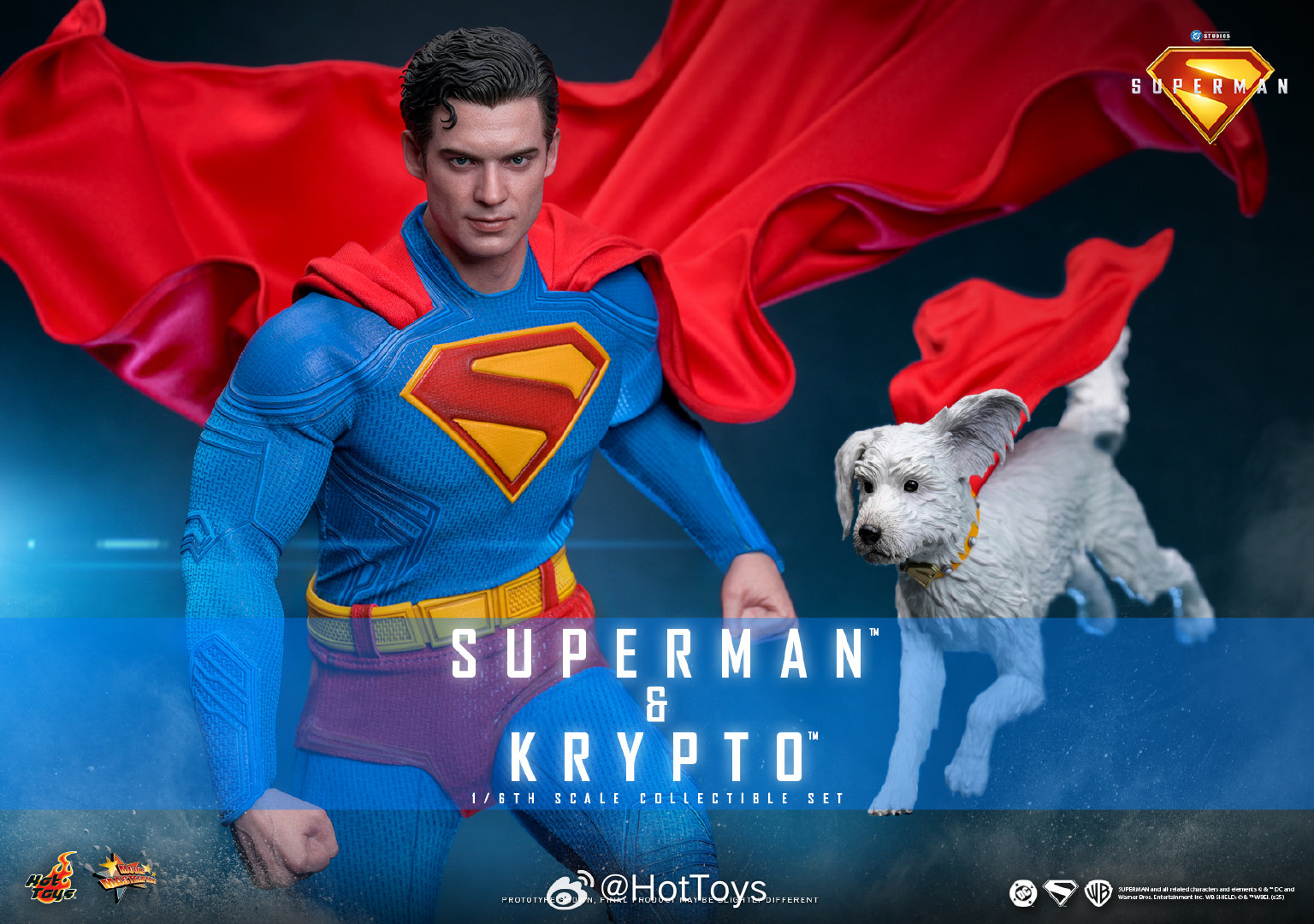 Superman & Krypto 1/6th scale Collectible Set MMS812 (Licensed) Statue(GK)-Hottoys