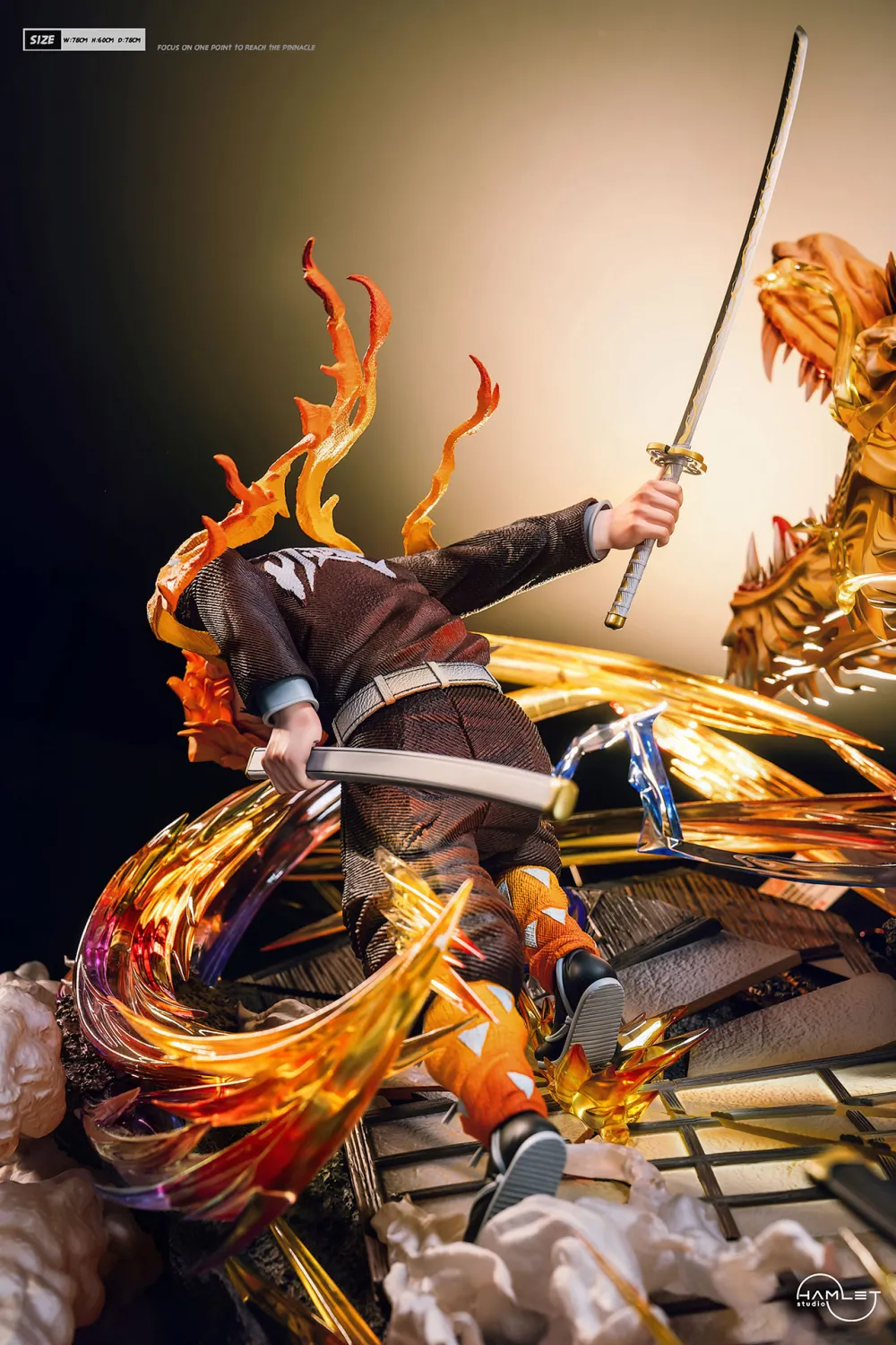 Hamlet Studio - Zenitsu Agatsuma God of Fire Thunder Demon Slayer Statue 