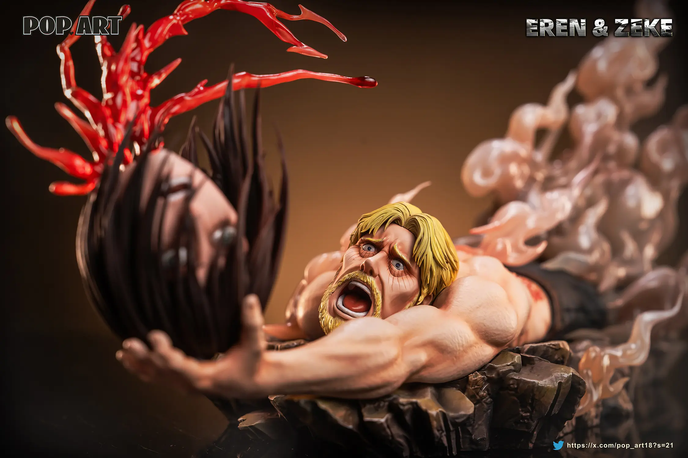 POP.ART Studio - Attack on Titan Catch The Head Eren & Zeke Statue(GK)