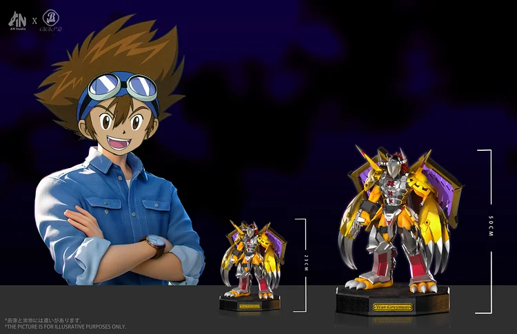 Digimon War Greymon & Black War Greymon Statue GK, AN Studio & BBSD Studio, pre-sale