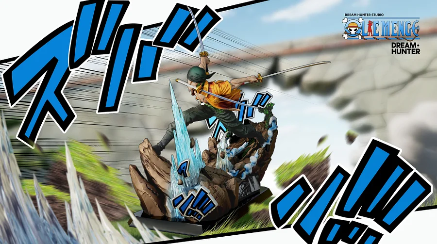 Dream Hunter Studio - ONE PIECE Deathmatch Series 002 & Deathmatch Series 003 Roronoa Zoro & Sanji Statue(GK)