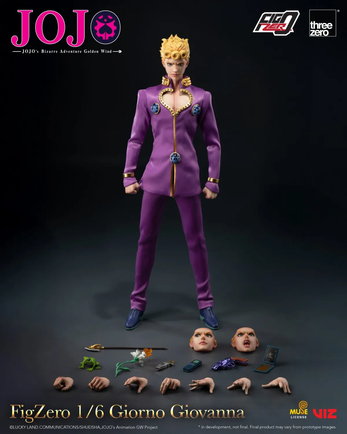 JoJo's Bizarre Adventure: Golden Wind FigZero Giorno Giovanna 3Z06570M0 (Copyright)1/6 Action Figure Statue(GK)-Threezero-KWII-GK