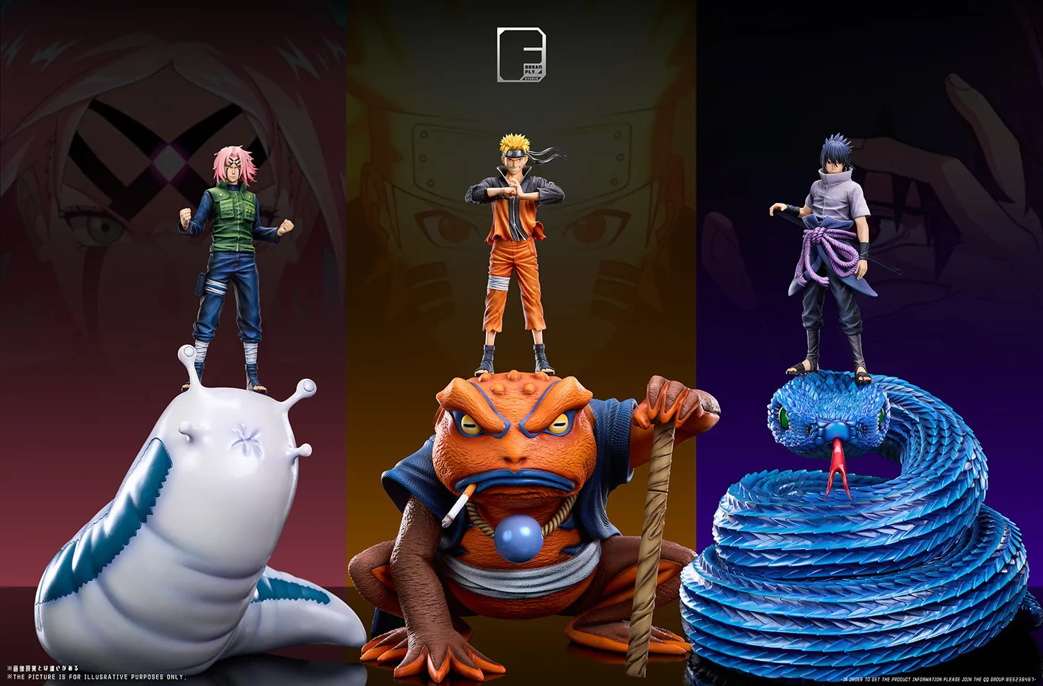 Dream Fly Studio - Team 7 #3  X #4 Sakura X #5 Sasuke  Statue