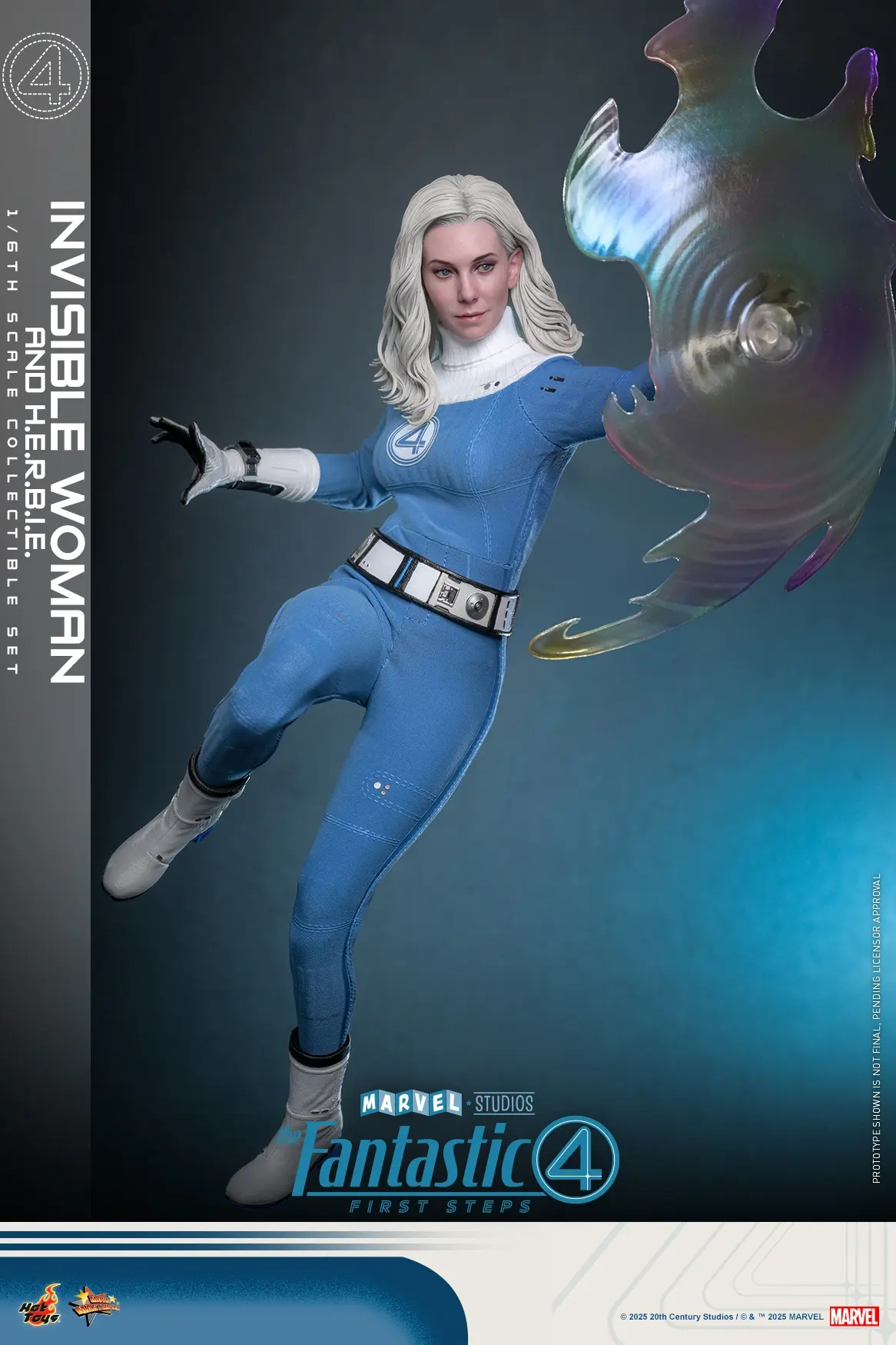 Hottoys - The Fantastic Four: First Steps Invisible Woman and H.E.R.B.I.E. 1/6th scale Collectible Figure Set MMS823 MMS824 (Licensed)Statue(GK)