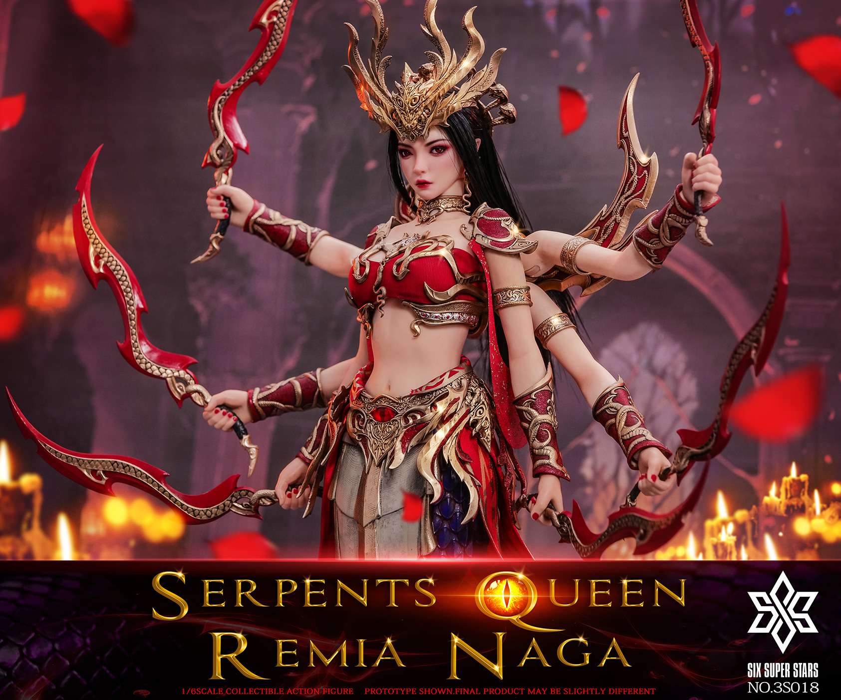 Lamia Queen Remia Fully Articulated Action Figure 3S018 (Licensed) 1/6 Scale Statue (GK) - 3STOYS 