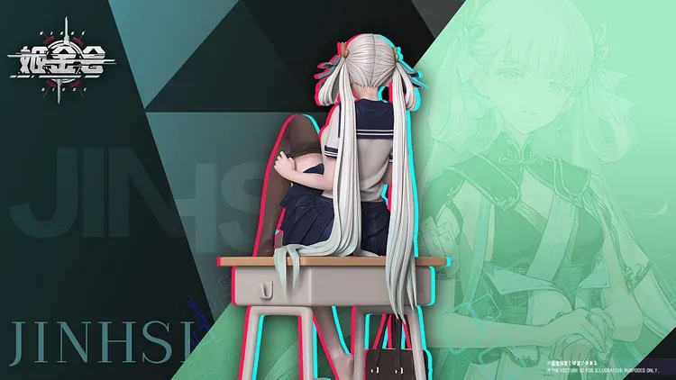 Wuthering Waves College Style Rich Lady Jinhsi STATUE GK-Ji Jin Hui Studio Pre-sale