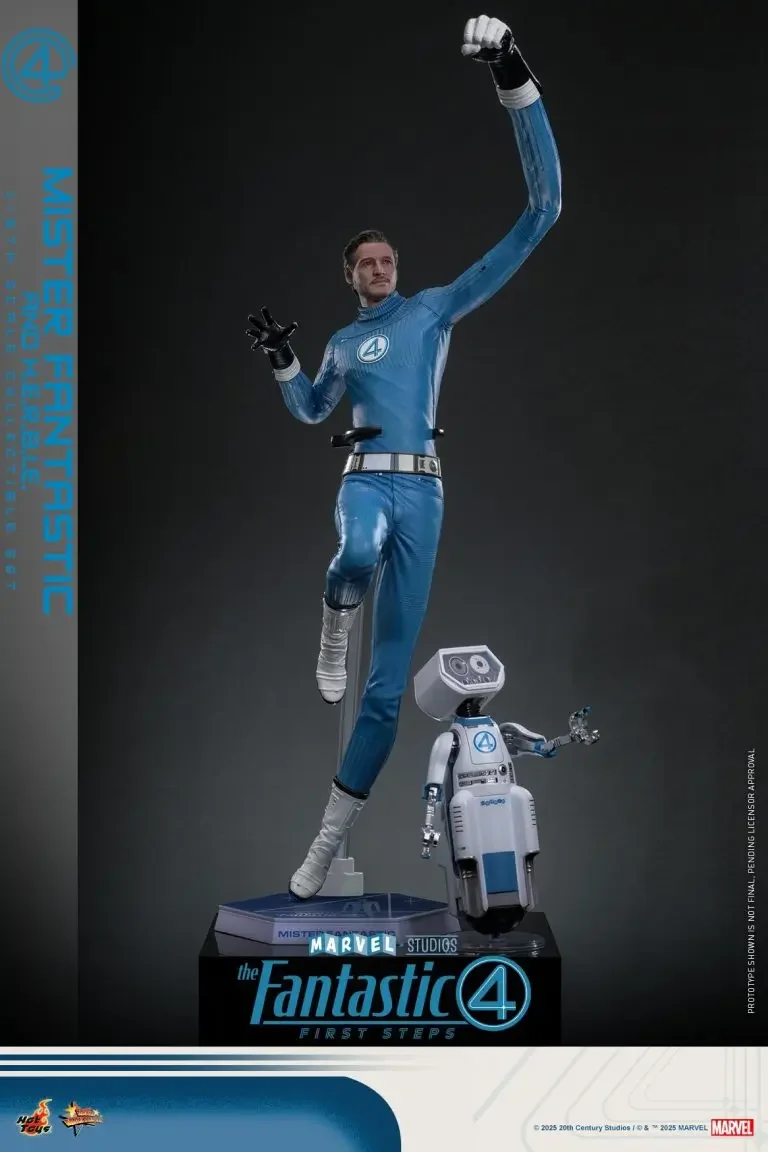 Hottoys - The Fantastic Four: First Steps Mister Fantastic and H.E.R.B.I.E. 1/6th scale Collectible Figure Set MMS821 MMS822 (Licensed) Statue(GK)