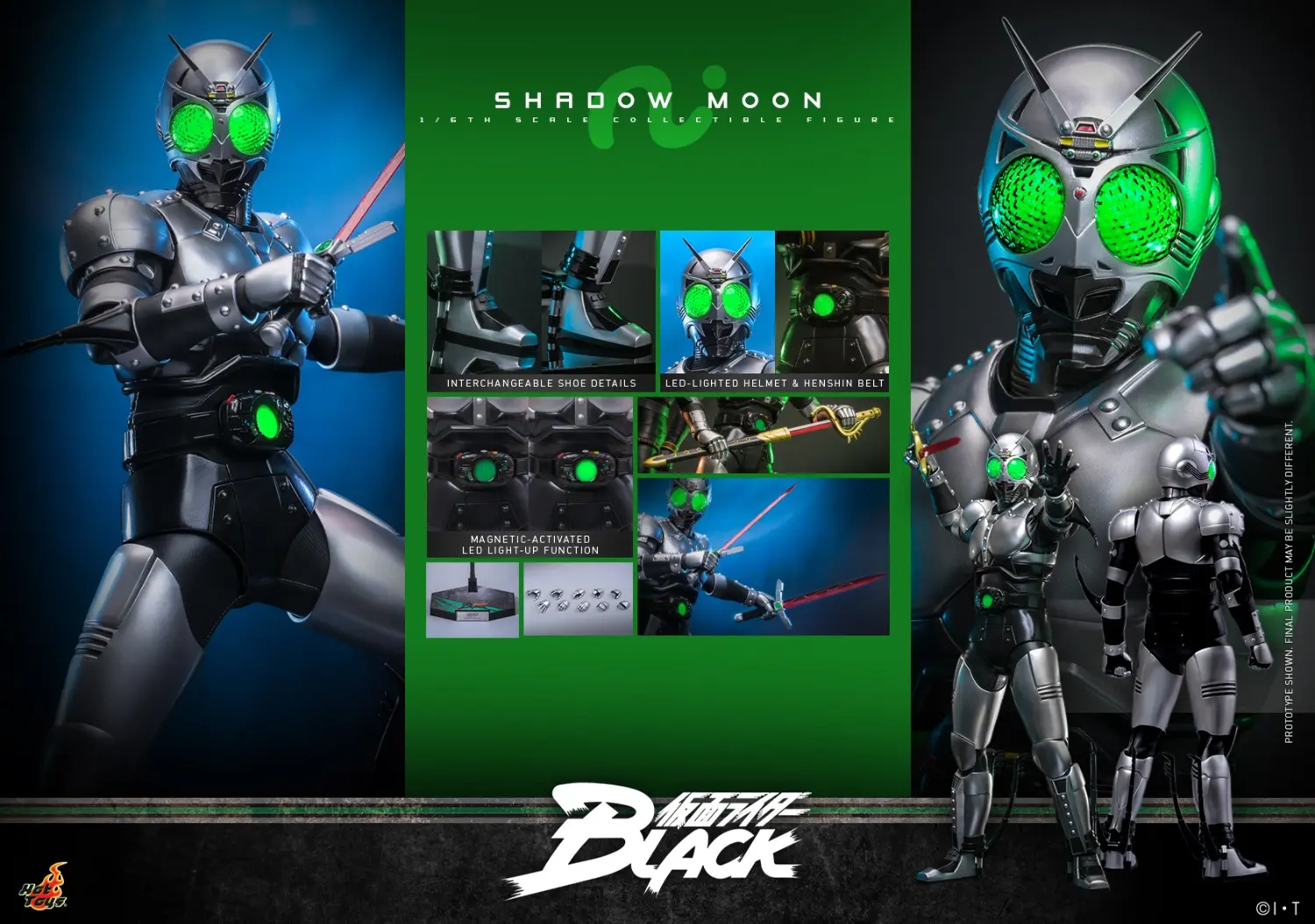 Hottoys -  Kamen Rider Black & Shadow Moon & Battle Hopper 1/6th scale TMS158 TMS159 TMS161 (Licensed) Statue(GK)