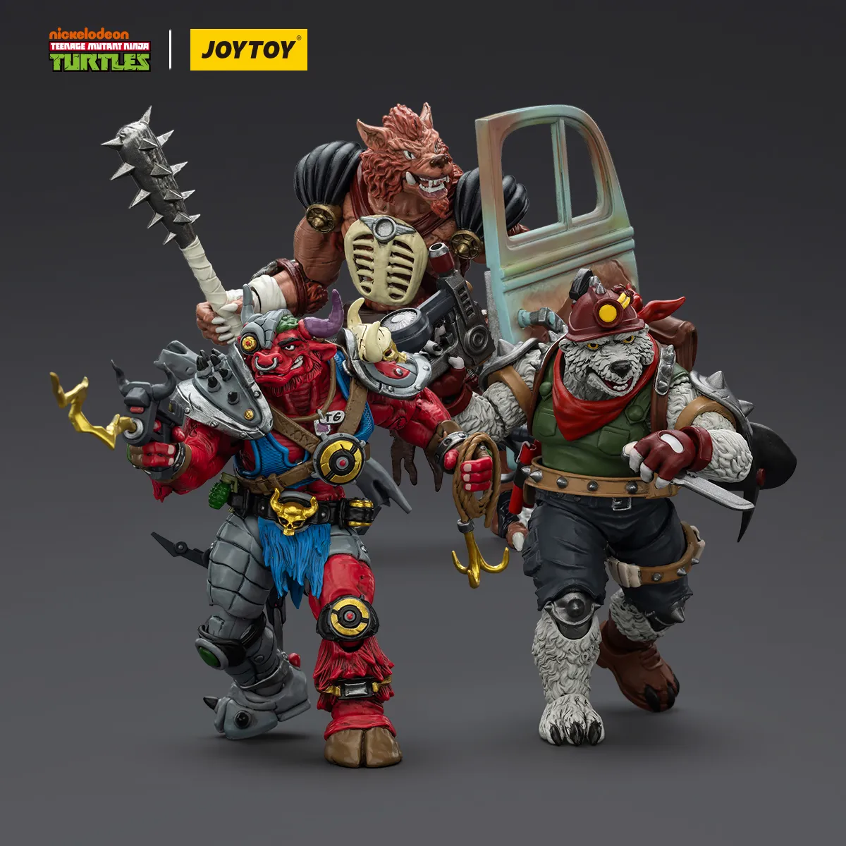 DIRTBAG & GROUNDCHUCK & RAHZAR JT01505 & JT01512 & JT01529 ACTION FIGURE Statue(GK) - JOYTOY 1/18 TMNT-KWII-GK