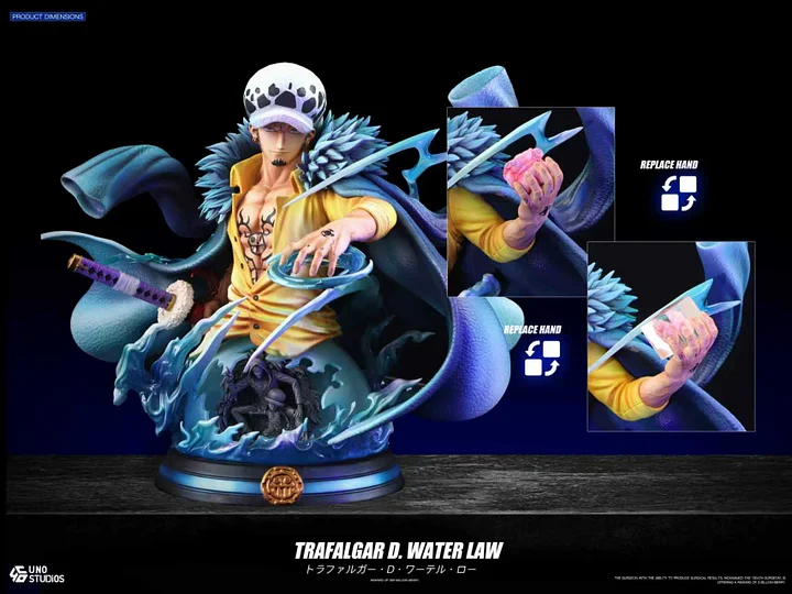 Studio - 1/4 Scale Bust of Trafalgar D. Water Law Statue
