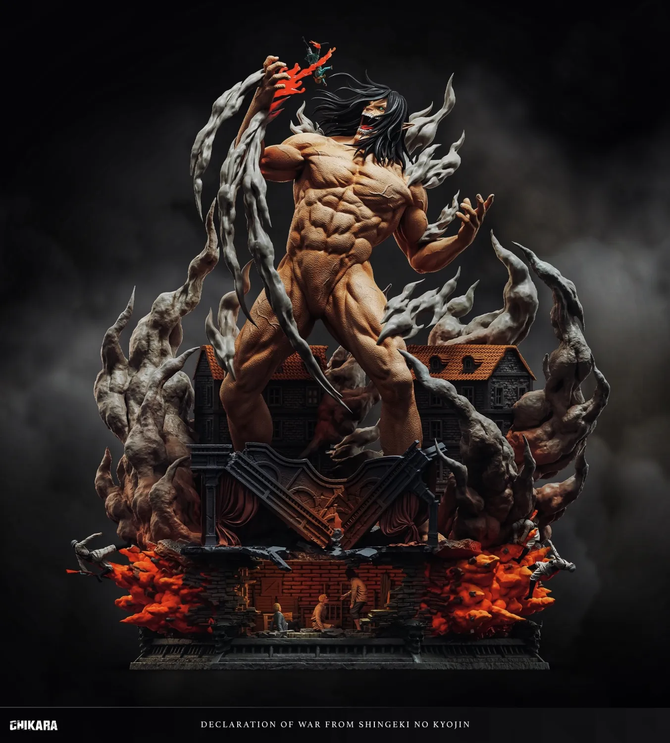 CHIKARA Studio - Eren Jaeger Declaration of War Attack on Titan Statue 