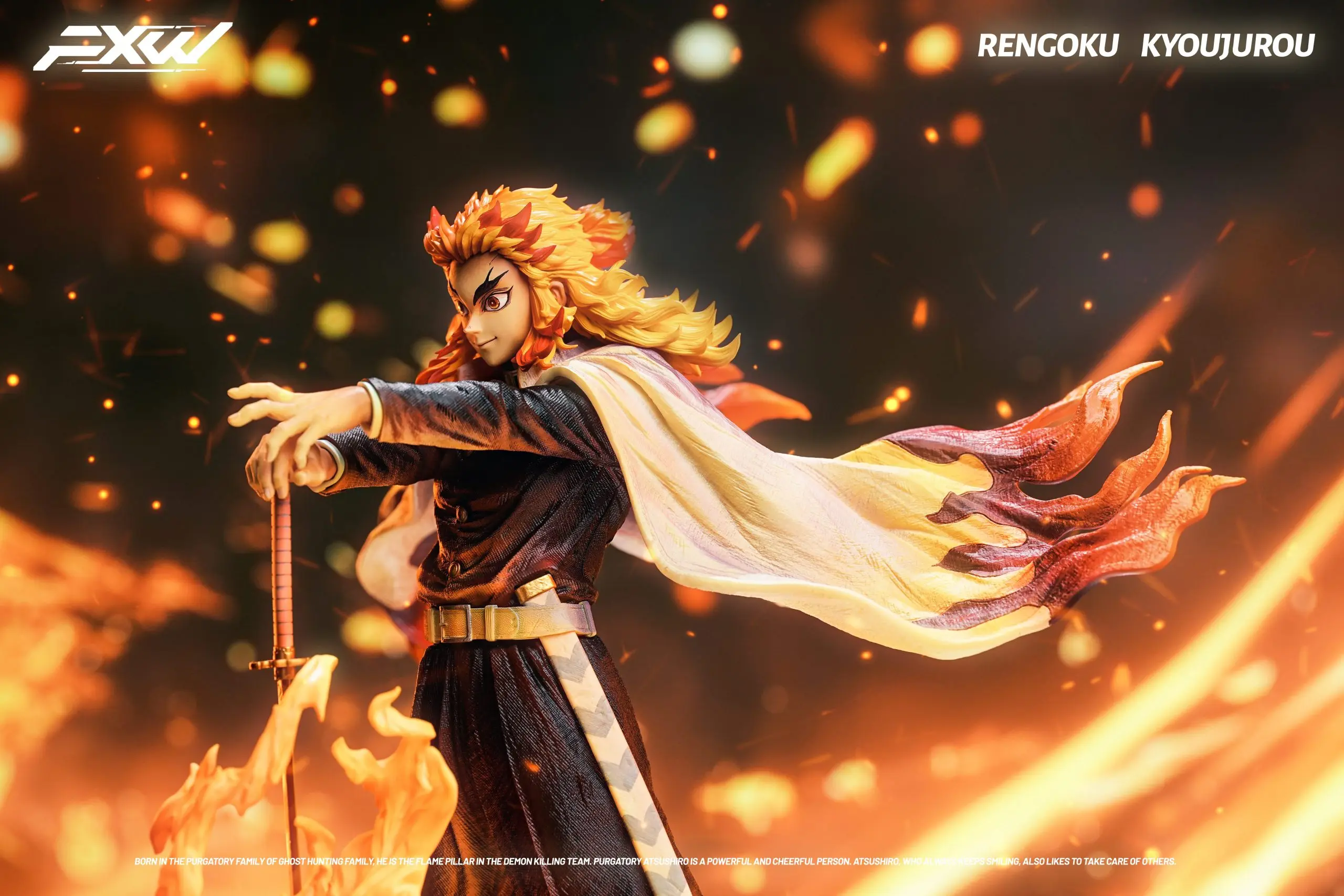 FXW Studio - Demon Slayer Nine Hashira Series Flame Hashira Rengoku Kyojuro Statue (GK) 