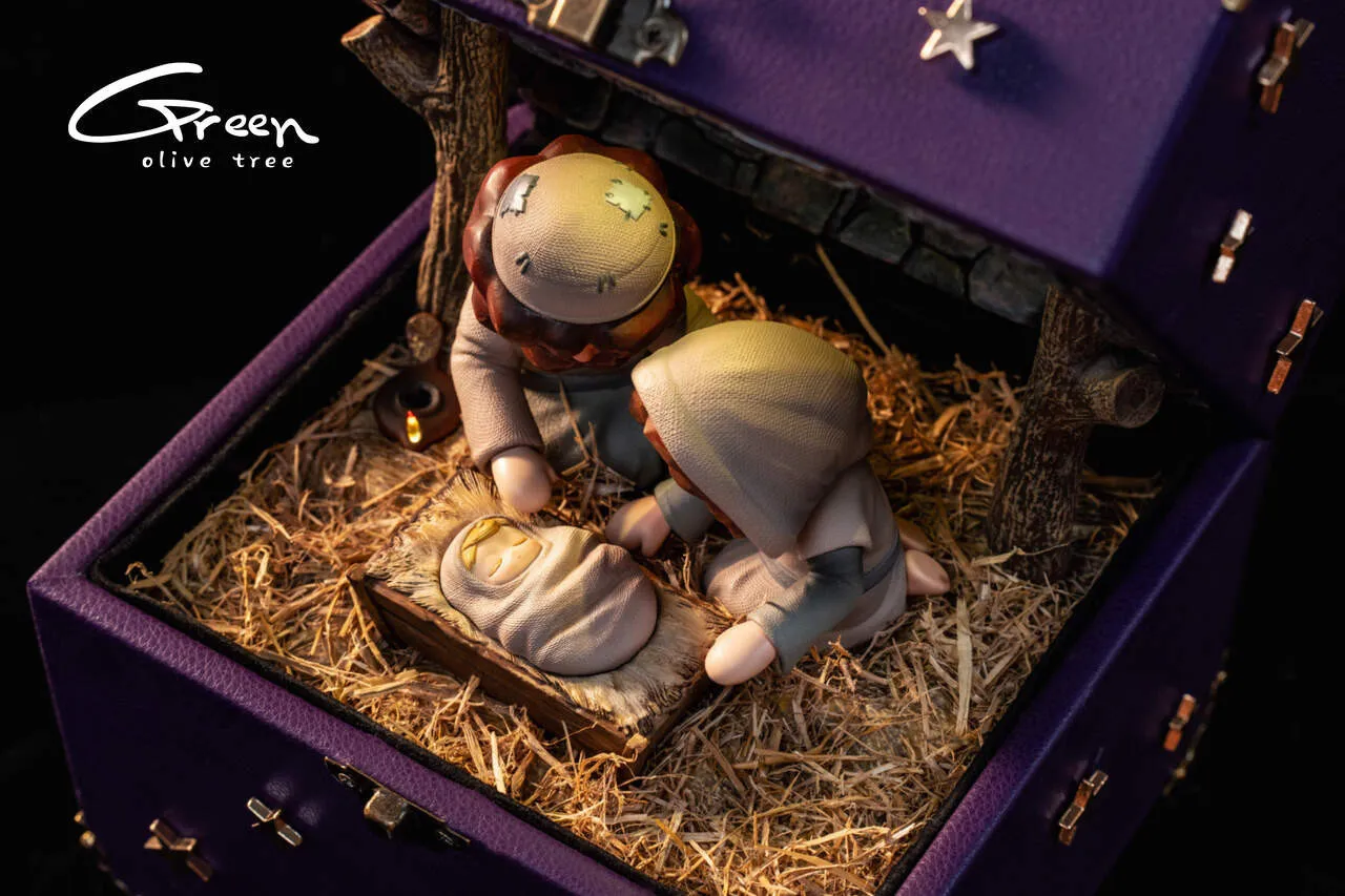 Green Olive Tree Studio - BOX Story Illustration Series-He Was Born in a Manger (Licensed)Statue