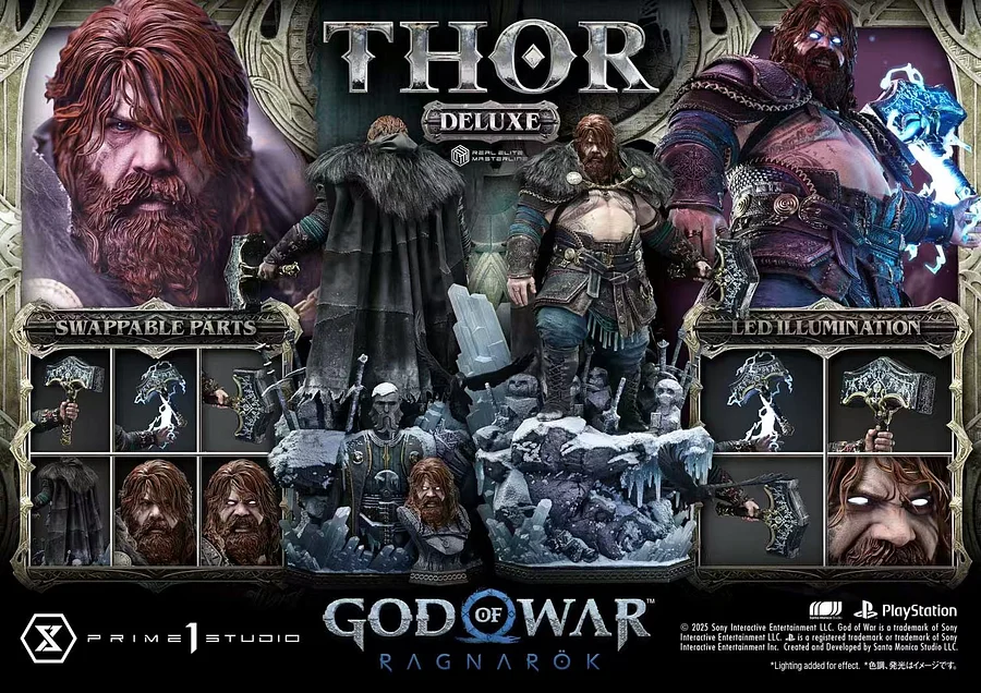 Prime 1 - Real Elite Masterline God of War: Ragnarok Thor REMGOW-02 & REMGOW-02DX & REMGOW-02DXS Action Figure 