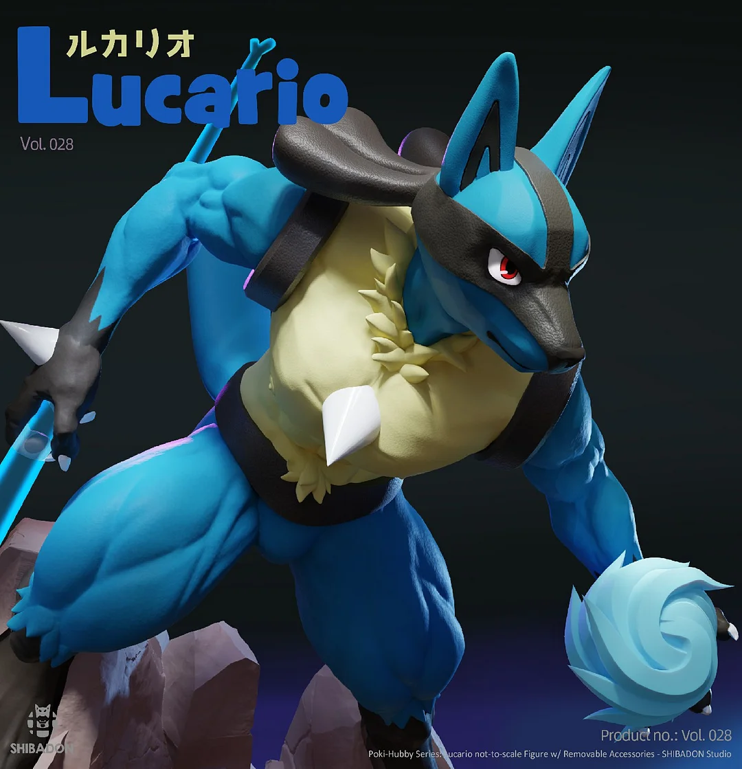In-stock-Pokemon Lucario Statue(GK)-Shibadon Studio