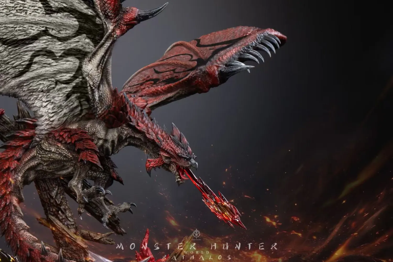 Edge Studio - Monster Hunter Rathalos & Silver Rathalos & Arure Rathalos Statue