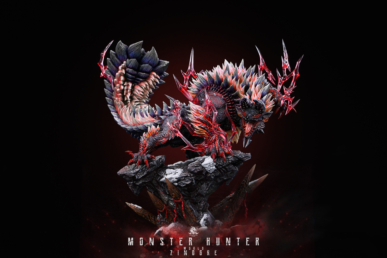 Zinogre & Stygian Zinogre with LED Statue(GK) -Dragon Realm Studio
