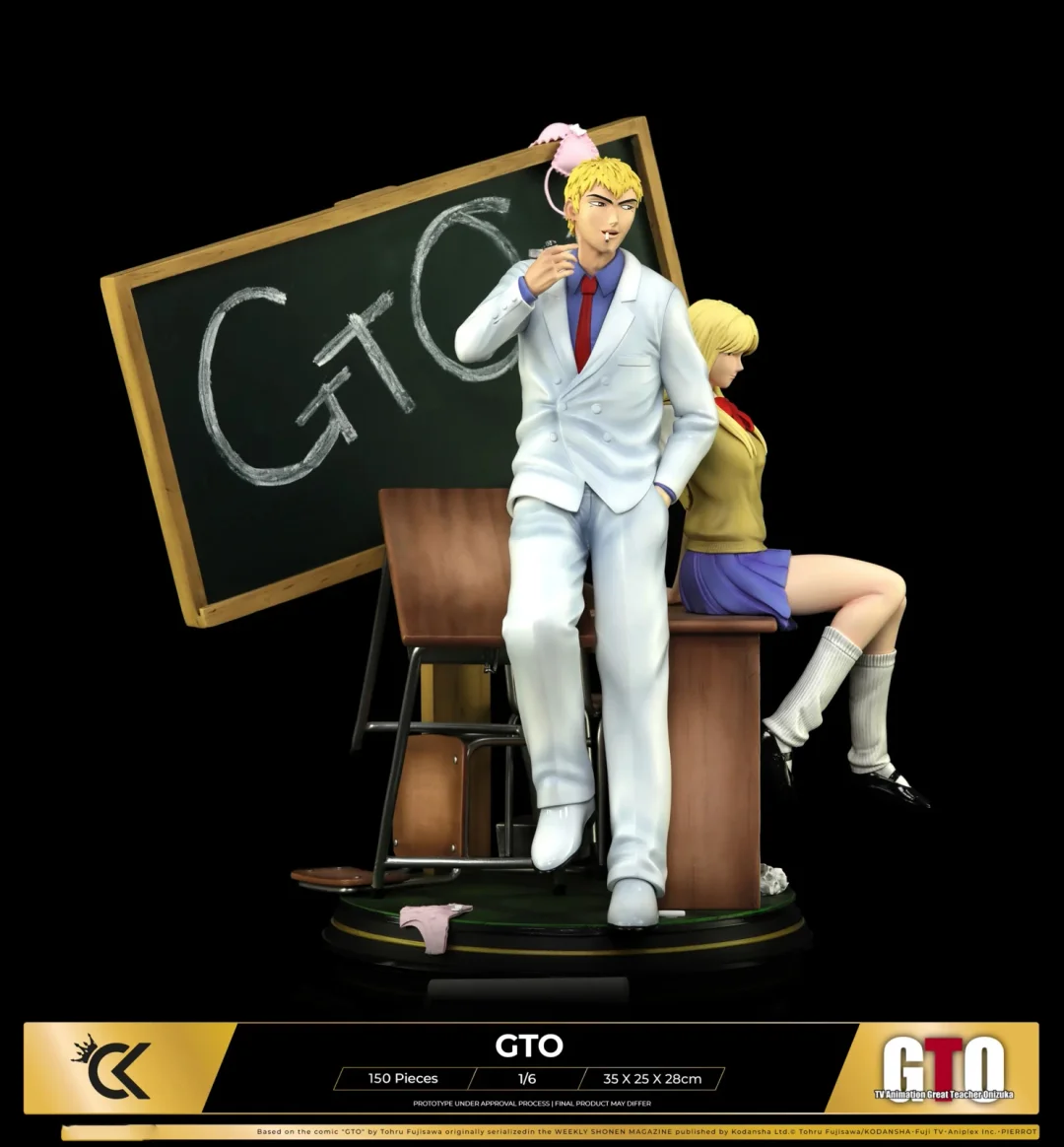 IN-STOCK-Cartoon Kingdom Studio- Eikichi Onizuka & Urumi Kanzaki - Great Teacher Onizuka(Licensed)1/6Statue(GK) 