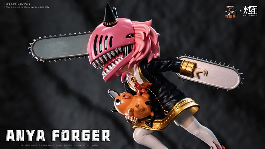 CM Studio & RUIN Studio - Spy x Family Anya cos Chainsaw Man Statue(GK)