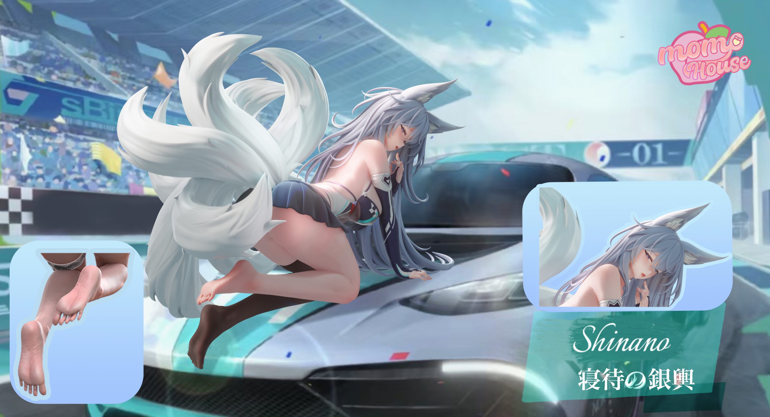 Azur Lane Roaring Silver Wheel Shinano Statue(GK) - MoMo House Studio 