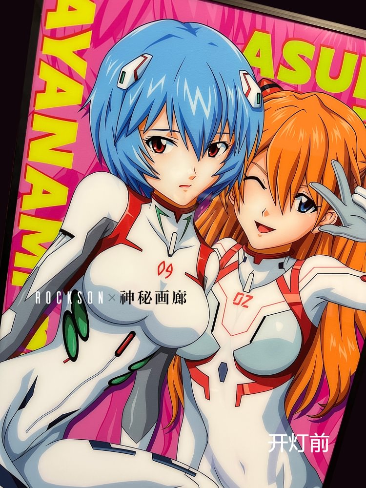 EVA- Decorative Painting of Ayanami Rei & Asuka Langley Soryu Scene Painting (Adult 18+) IN-STOCK  Mystical Art Studio -KWII-GK