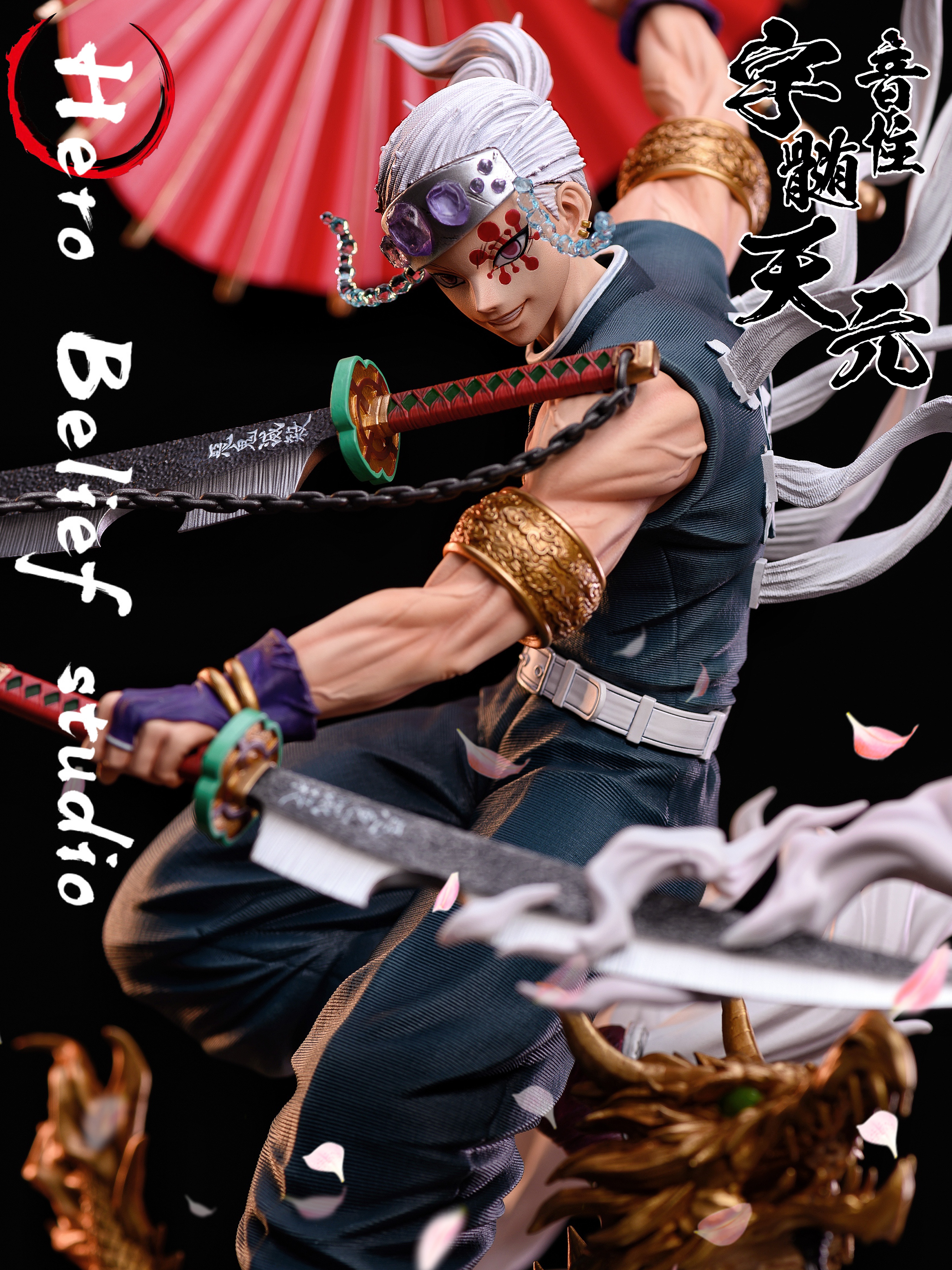 In stock-Demon Slayer: Kimetsu no Yaiba-Sound Hashira Uzui Tengen 1/6 Scale Statue (GK) Figure-Hero Belief Studios-KWII-GK