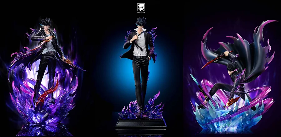 Noc Studio - Solo Leveling - Sung Jin Woo Squatting pose with LED 1/6 Statue(GK)
