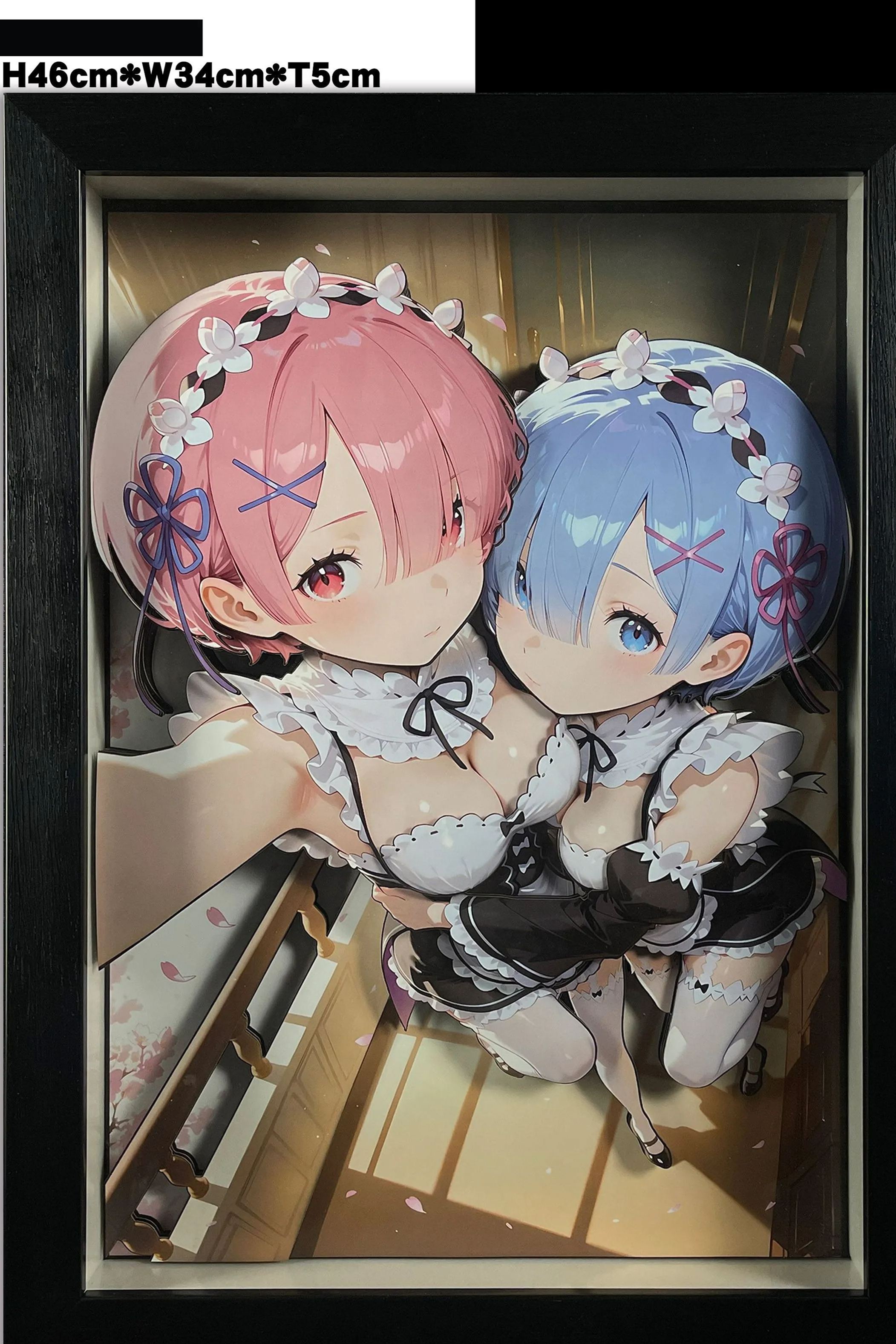 In stock Product name: Ram & Rem 3D decoration Product number: KKRD-002 Size: 46cm*34cm*5cm