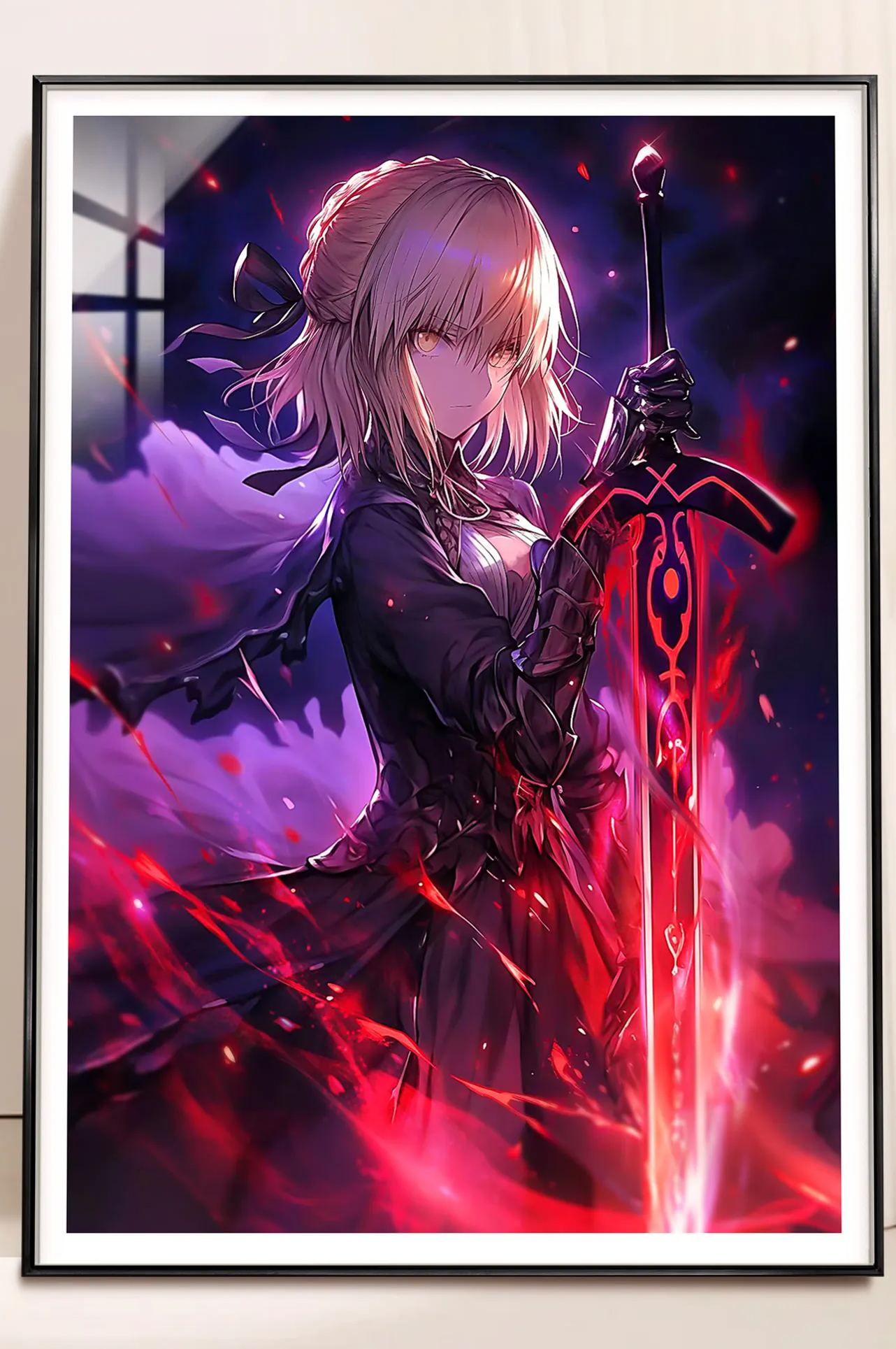 In stock New 8k ultra-large ultra-clear decorative painting Title of work Bloodstained Sky My King Saber-KWII-GK
