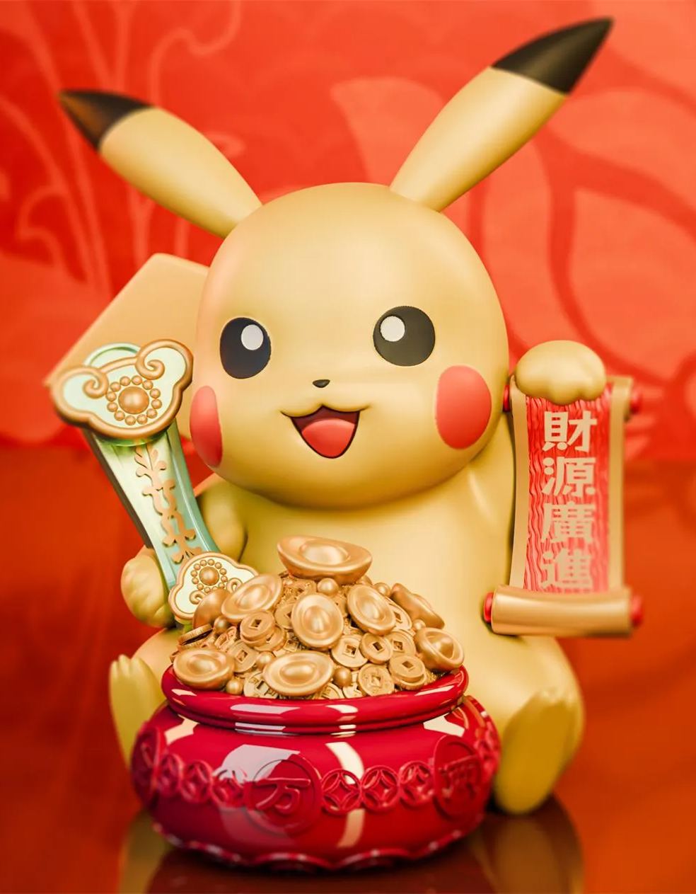 [Pre-sale] 1:1 Lucky Pikachu Size: 45CM high * 43CM wide * 40CM deep (GK)