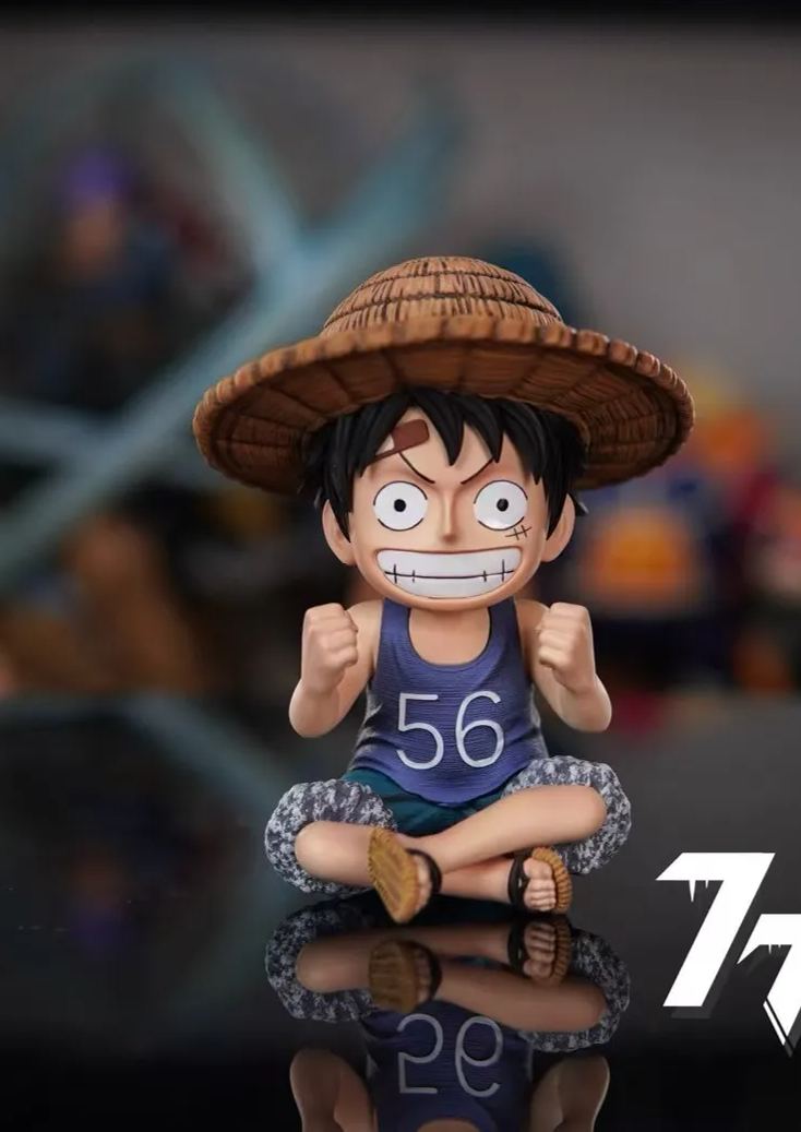 Pre-sale Childhood Straw Hat Luffy Hot Sale  Childhood Straw Hat Size Sitting Figure Height 11cm Depth 9cm Width 7cm (GK)-KWII-GK