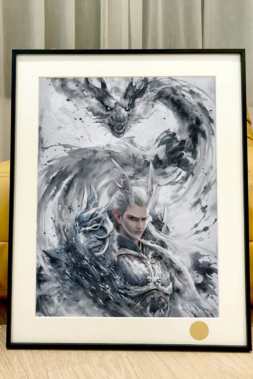 Starry sky Shen Gongbao Ao Guang Nezha The Devil Boy Conquers the Dragon King decorative painting in stock-KWII-GK