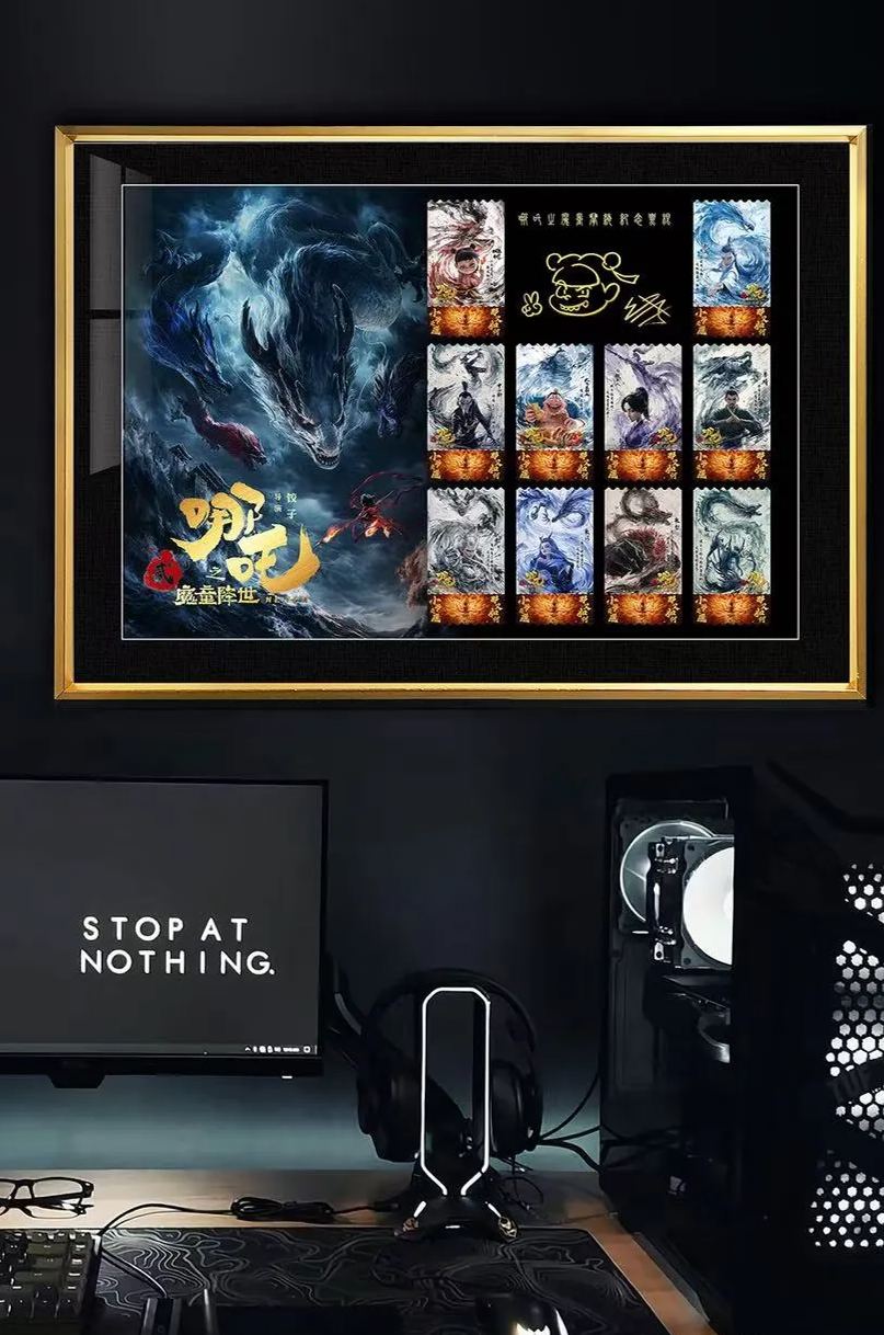  Nezha The Devil Boy Conquers the Dragon King Ticket Stubs Ao Bing Ao Guang Taiyi Zhenren Shen Gongbao Decorative Paintings In stock-KWII-GK