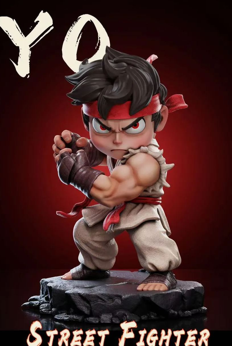 NINETY SEVEN STUDIO Street Fighter Ryu & Ken Q-version statue GK pre-sale