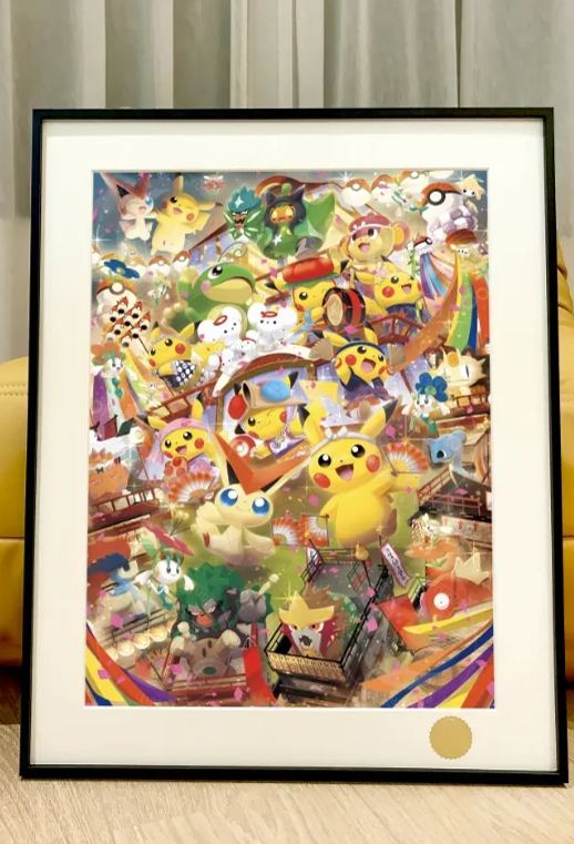 Starry Sky "Pokémon Carnival" Pokémon Pikachu Victini Decorative Painting In stock