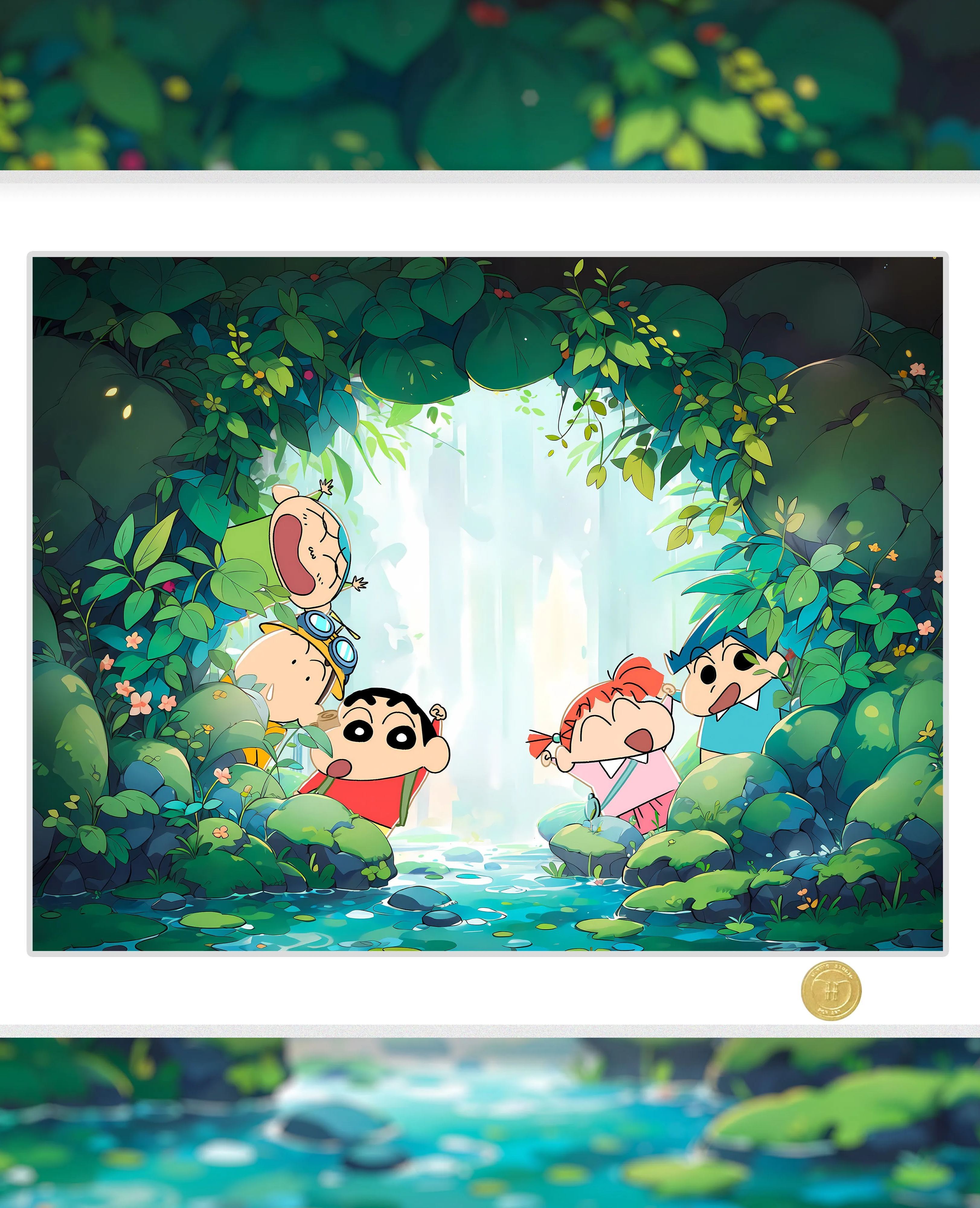 Kasukabe Defense Force Crayon Shin-chan Nohara Shinnosuke Kazama Adai Nini Masao decorative painting, in stock-KWII-GK